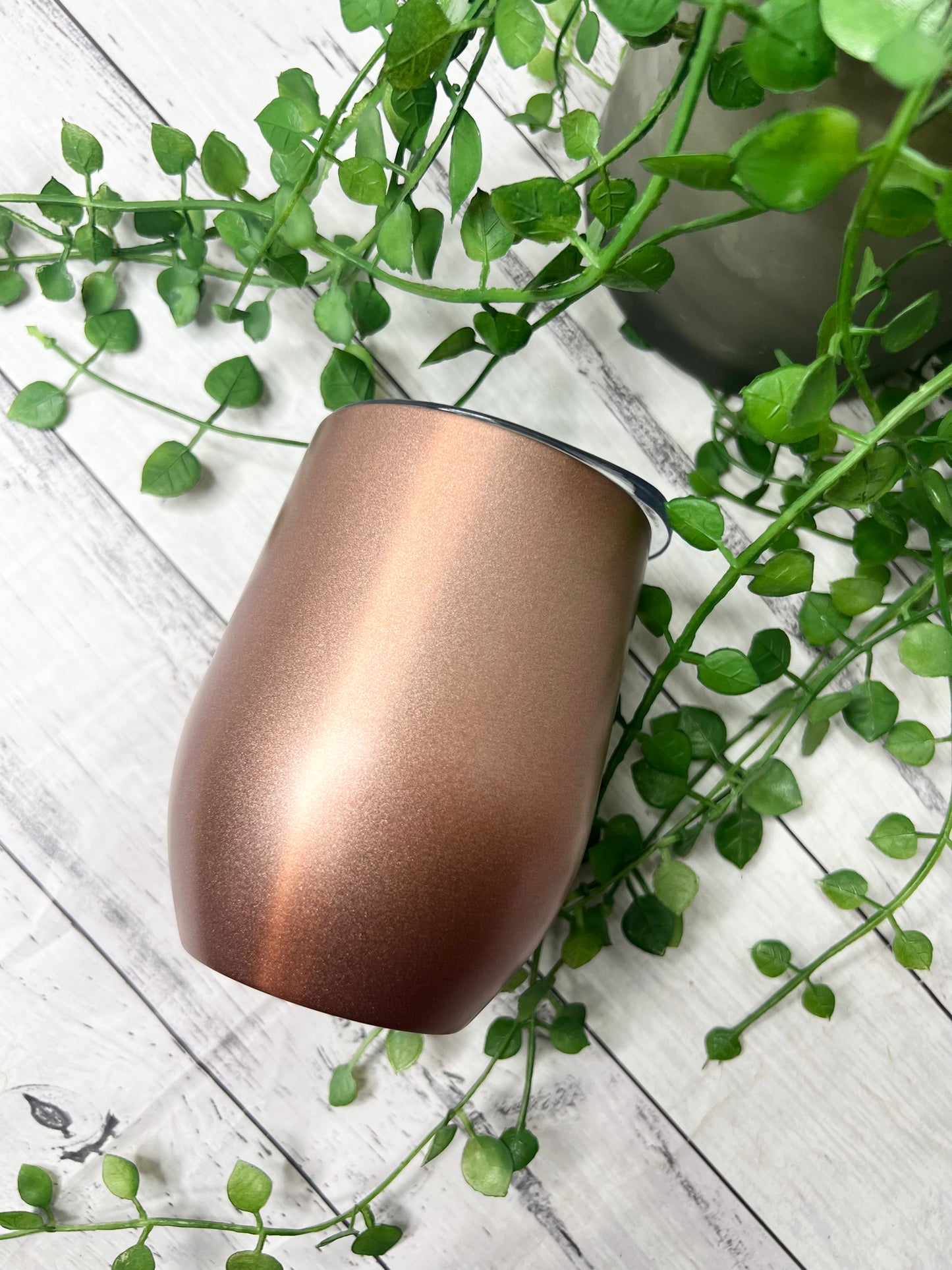 Rose gold  Insulated Vacuum Stainless Steel 350ml Wine Tumbler