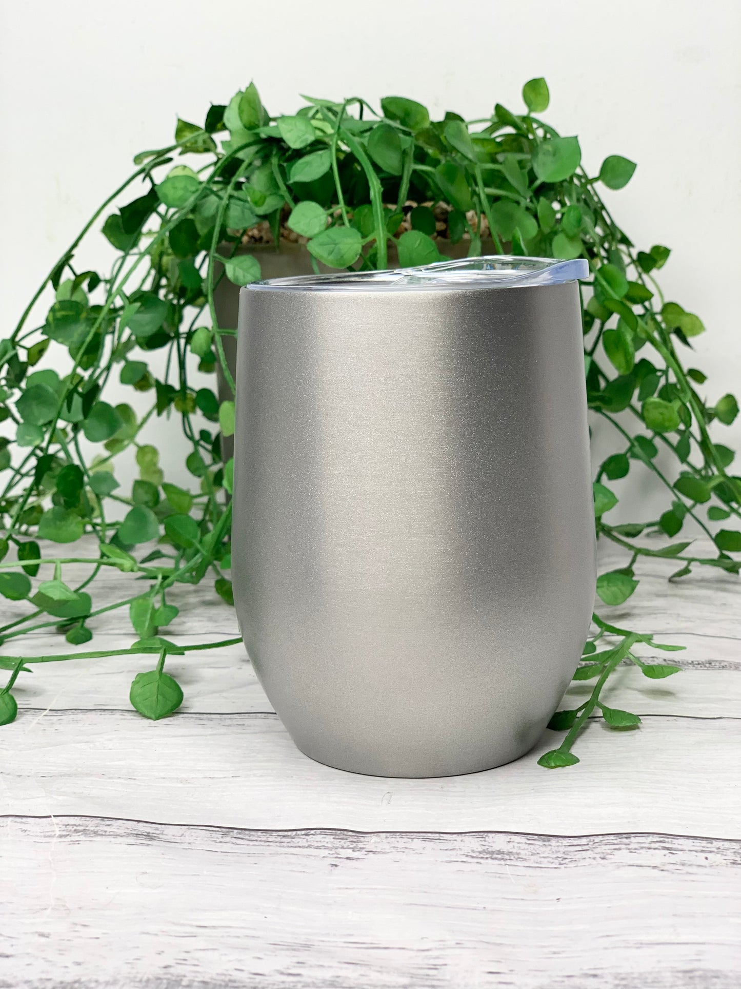 Silver Insulated Vacuum Stainless Steel 350ml Wine Tumbler