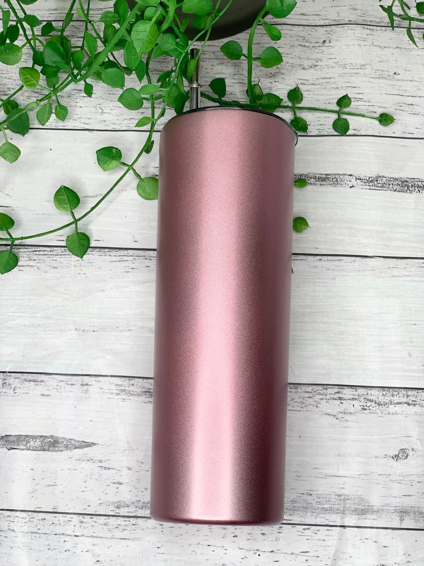 Rose gold Tumbler 600ml Stainless Steel Insulated Tumbler drink bottle With Stainless steel straw