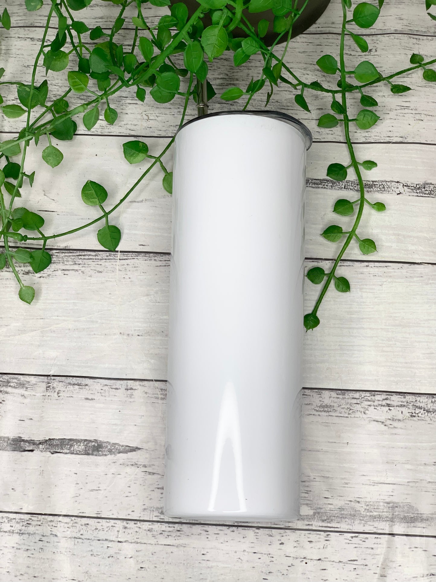 White Tumbler 600ml Stainless Steel Insulated Tumbler drink bottle With Stainless steel straw