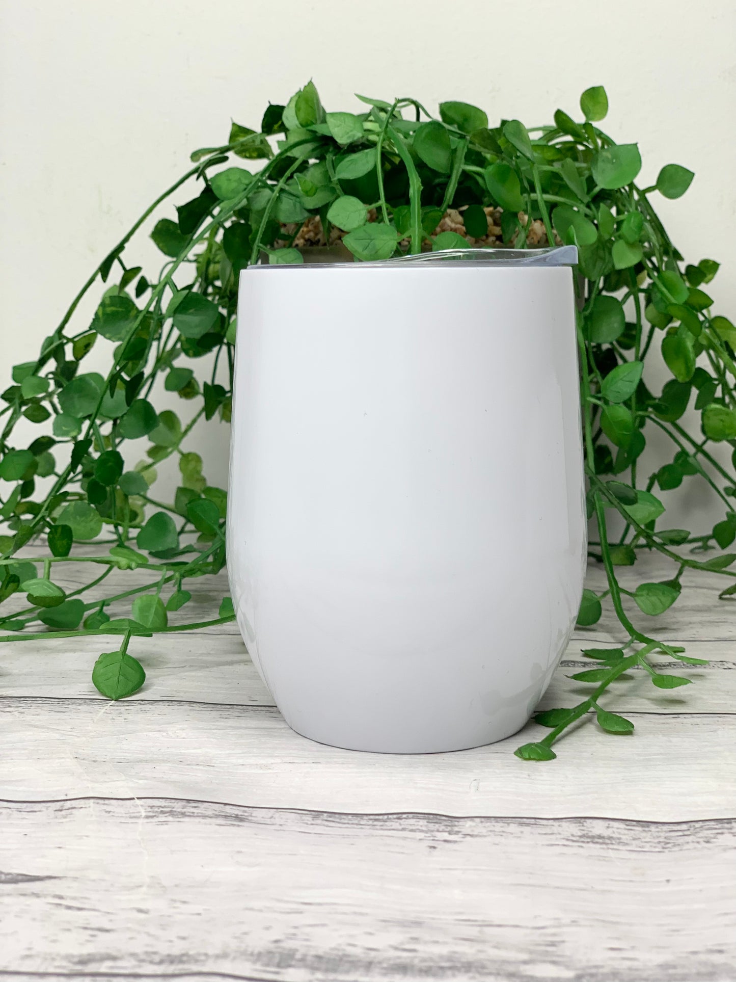 White Insulated Vacuum Stainless Steel 350ml Wine Tumbler