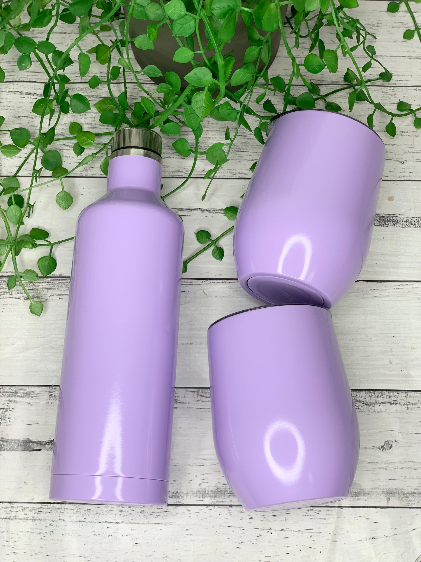 Tumbler Wine Gift set/Stainless steel Insulated tumbler drink bottle set Purple