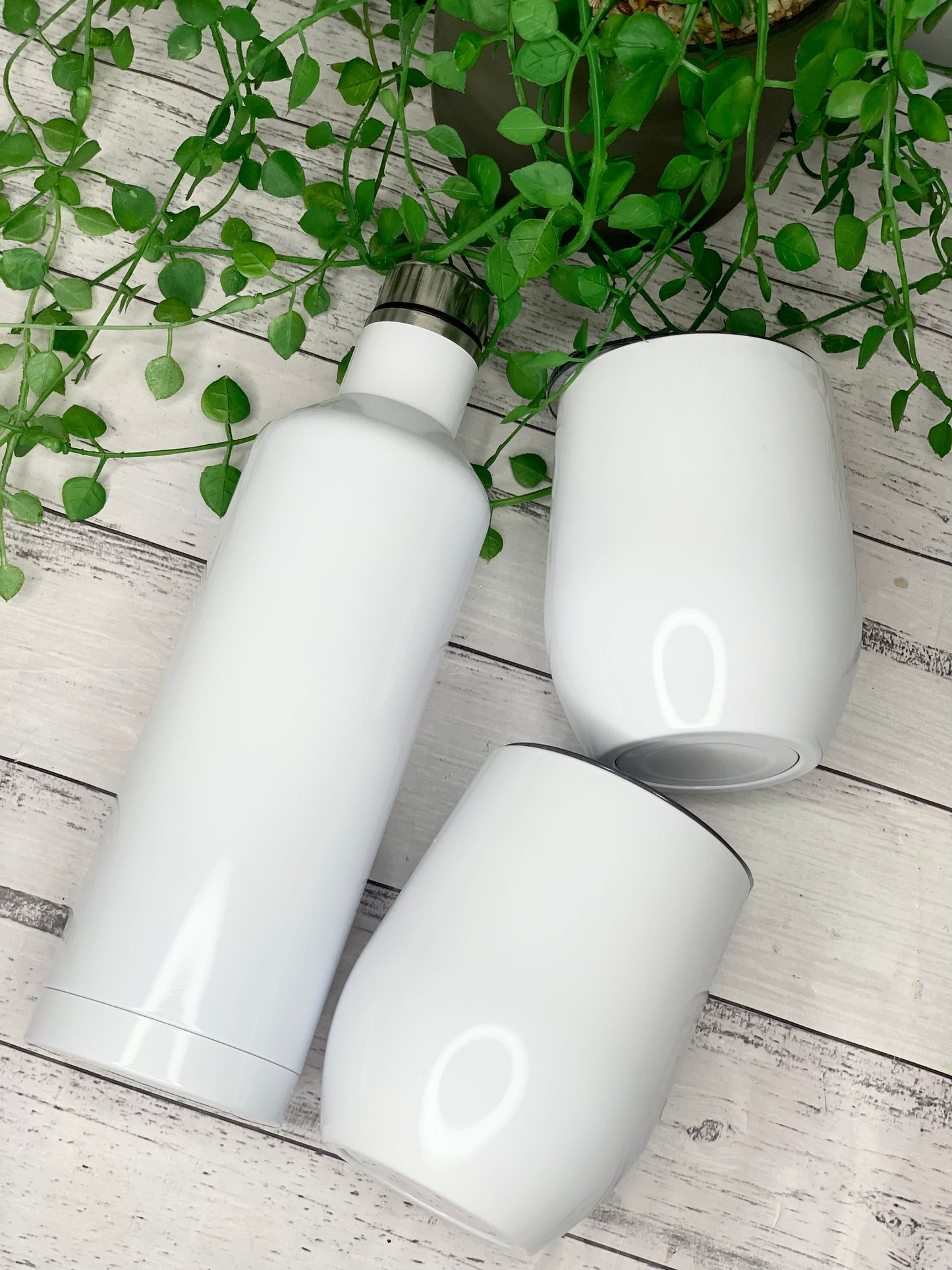White Tumbler Wine Gift set/Stainless steel Insulated tumbler drink bottle set