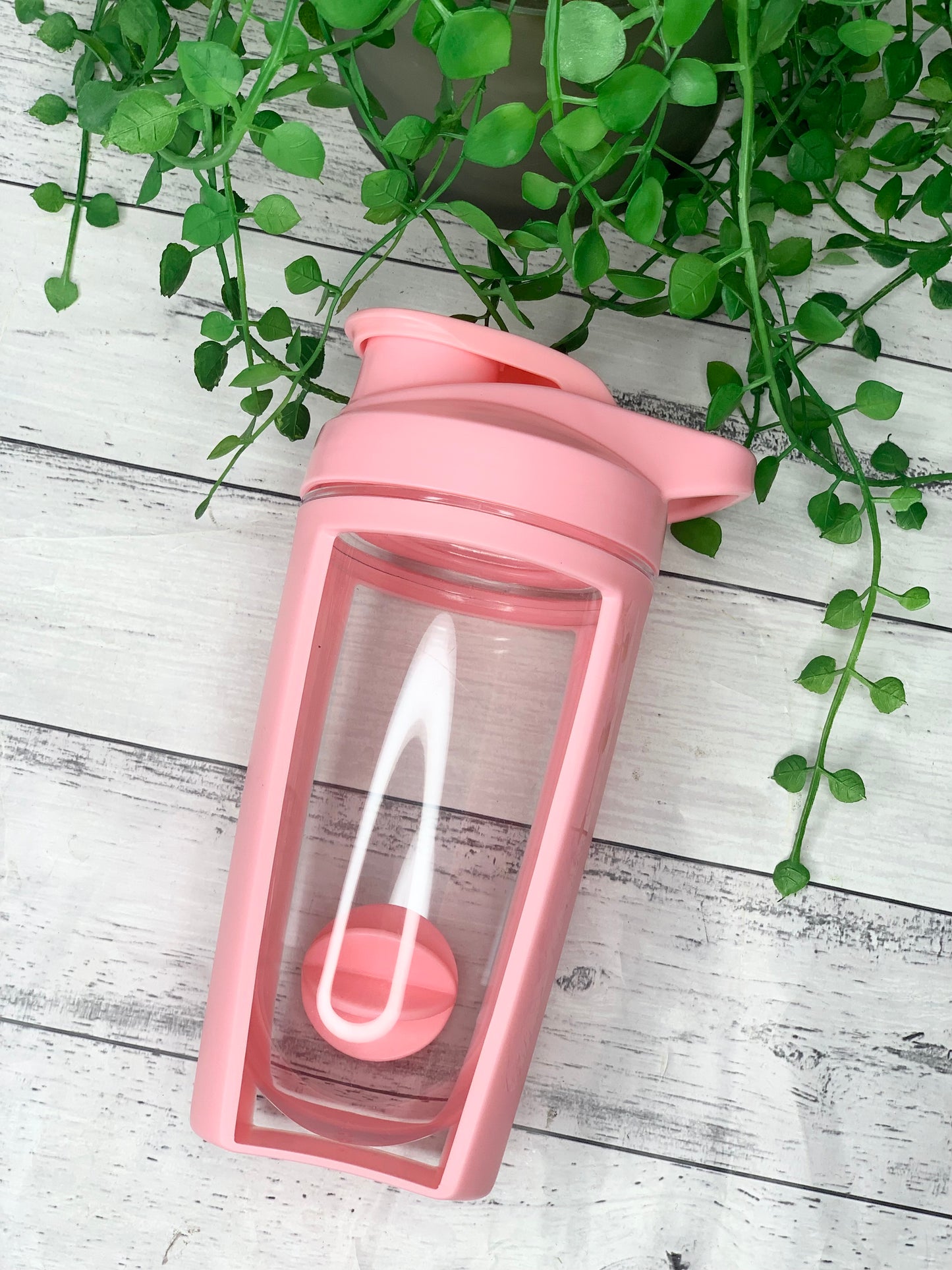 Pink 600ml Shaker Bottle Protein Sport Fitness with Shaker
