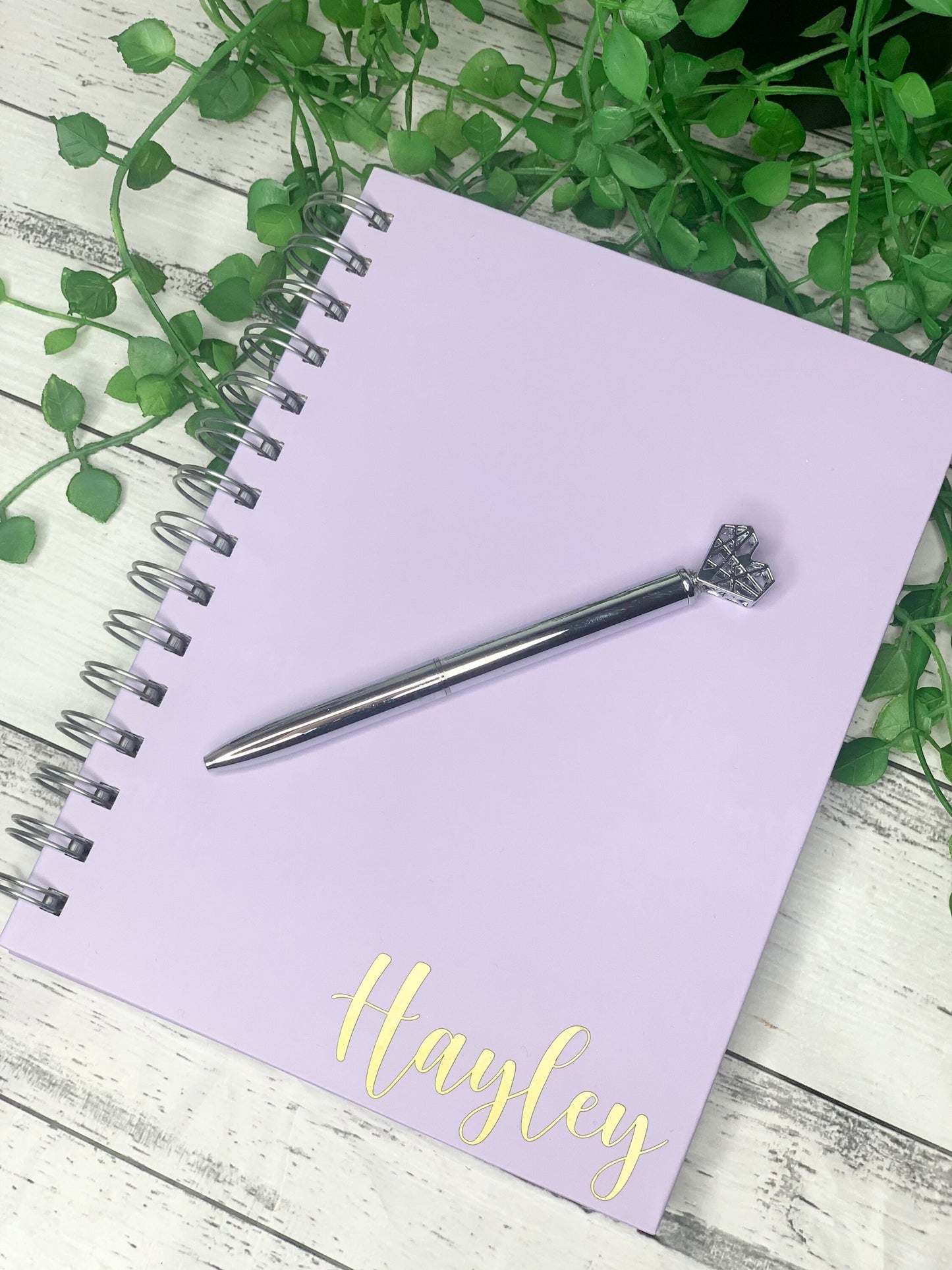 Personalised Purple notebook with pen set