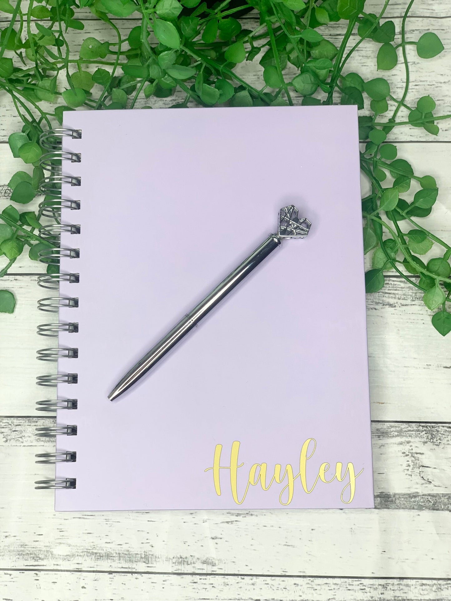 Personalised Purple notebook with pen set