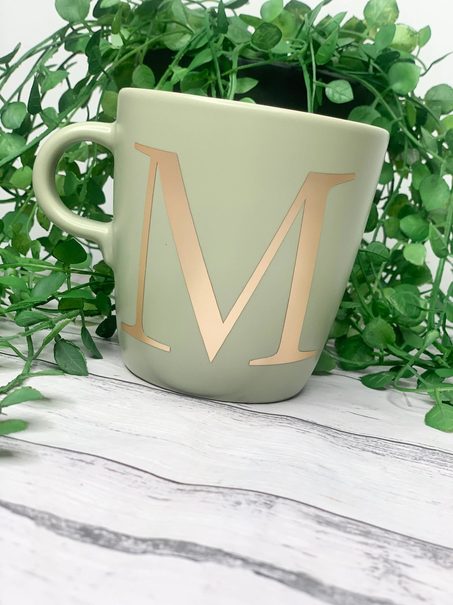 Personalised initial Mug 370ml Green