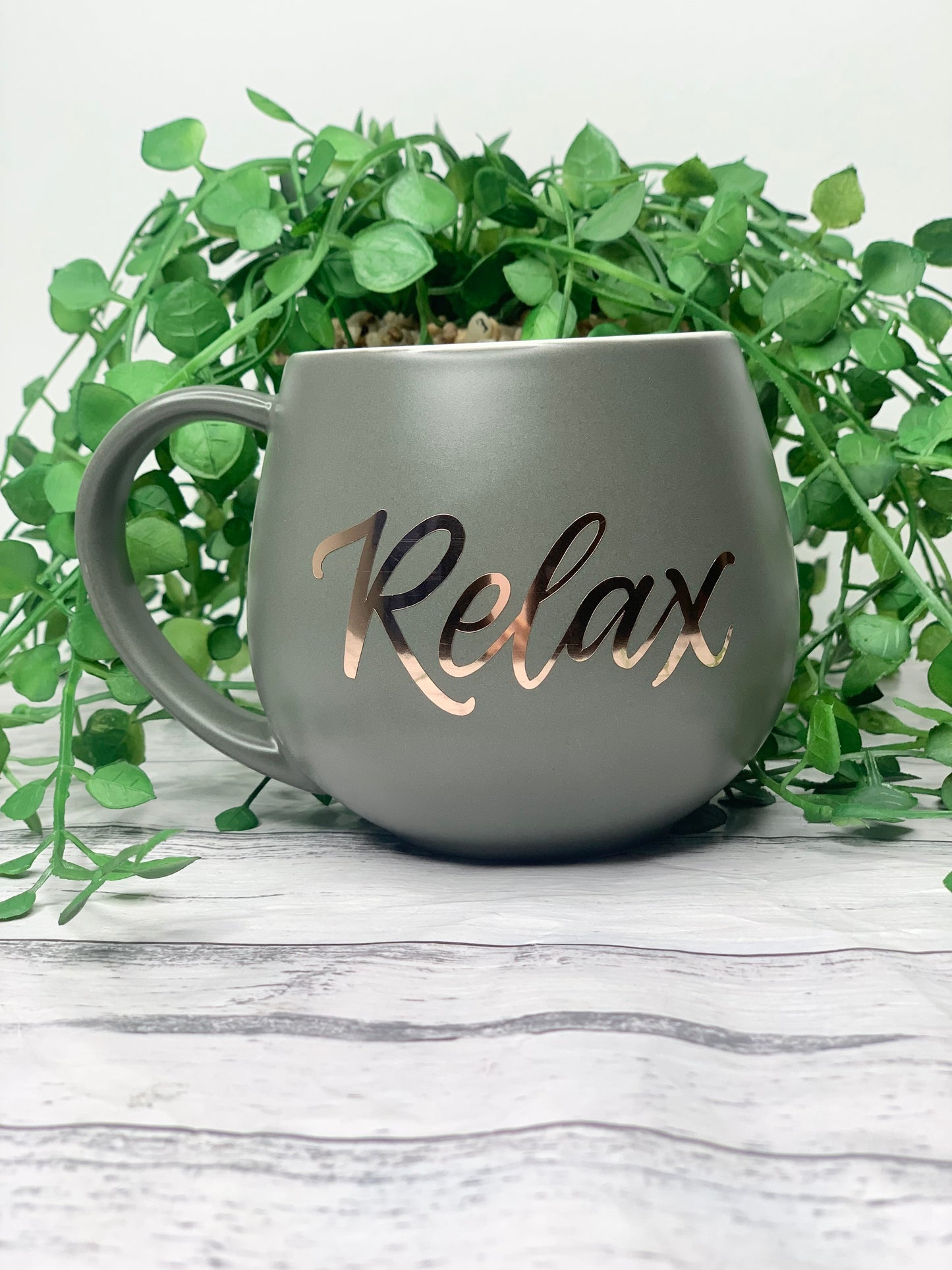 Personalised Charcoal hug mugs names 450ml Gift snug mug