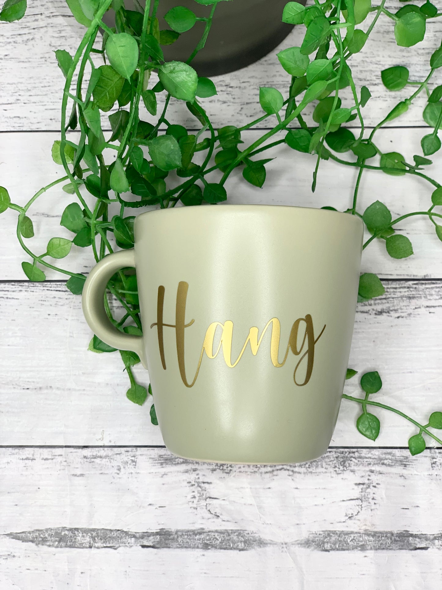 Personalised 370ml Name Mug Green