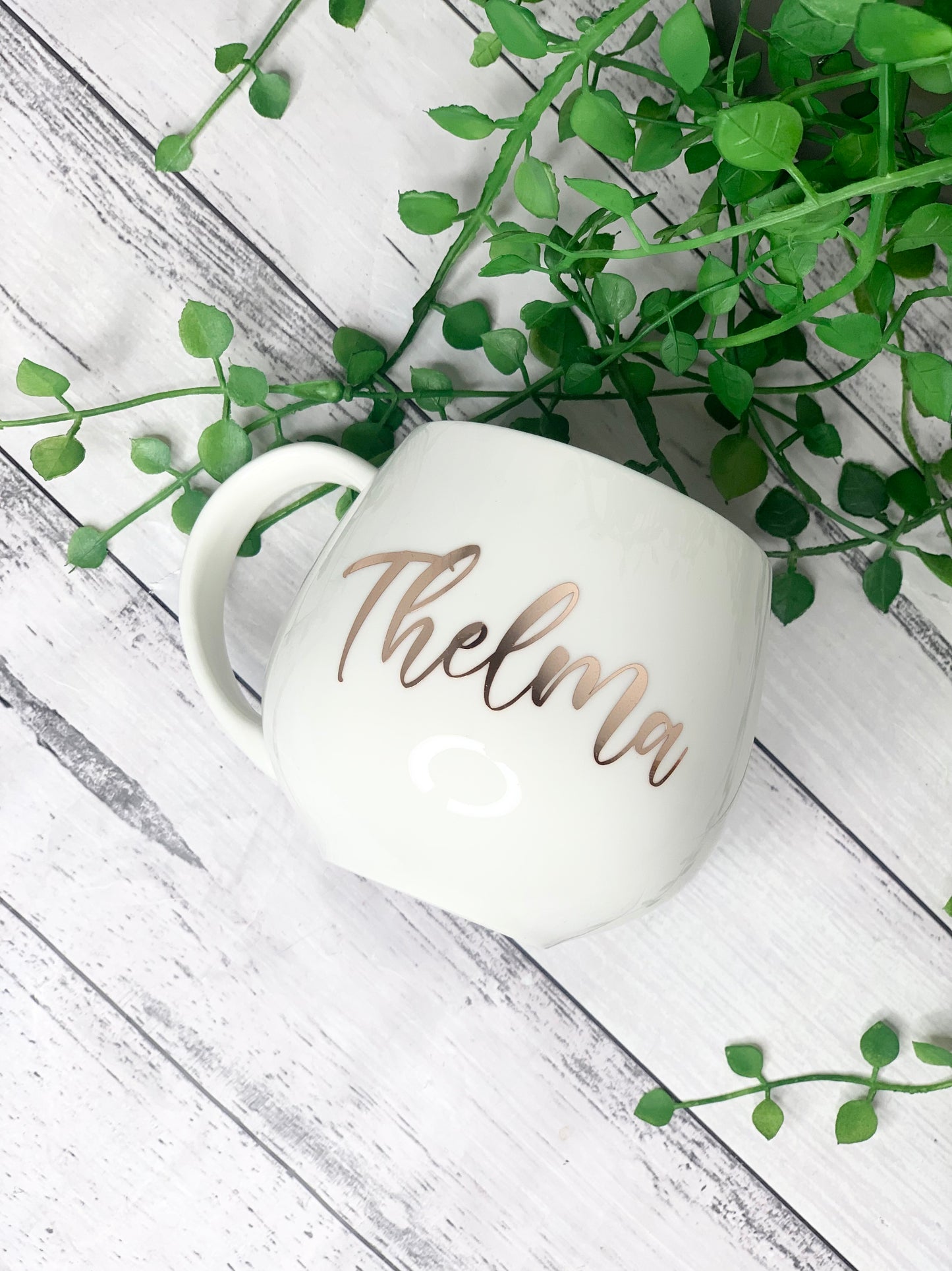 Personalised White hug mugs names 450ml Gift snug mug