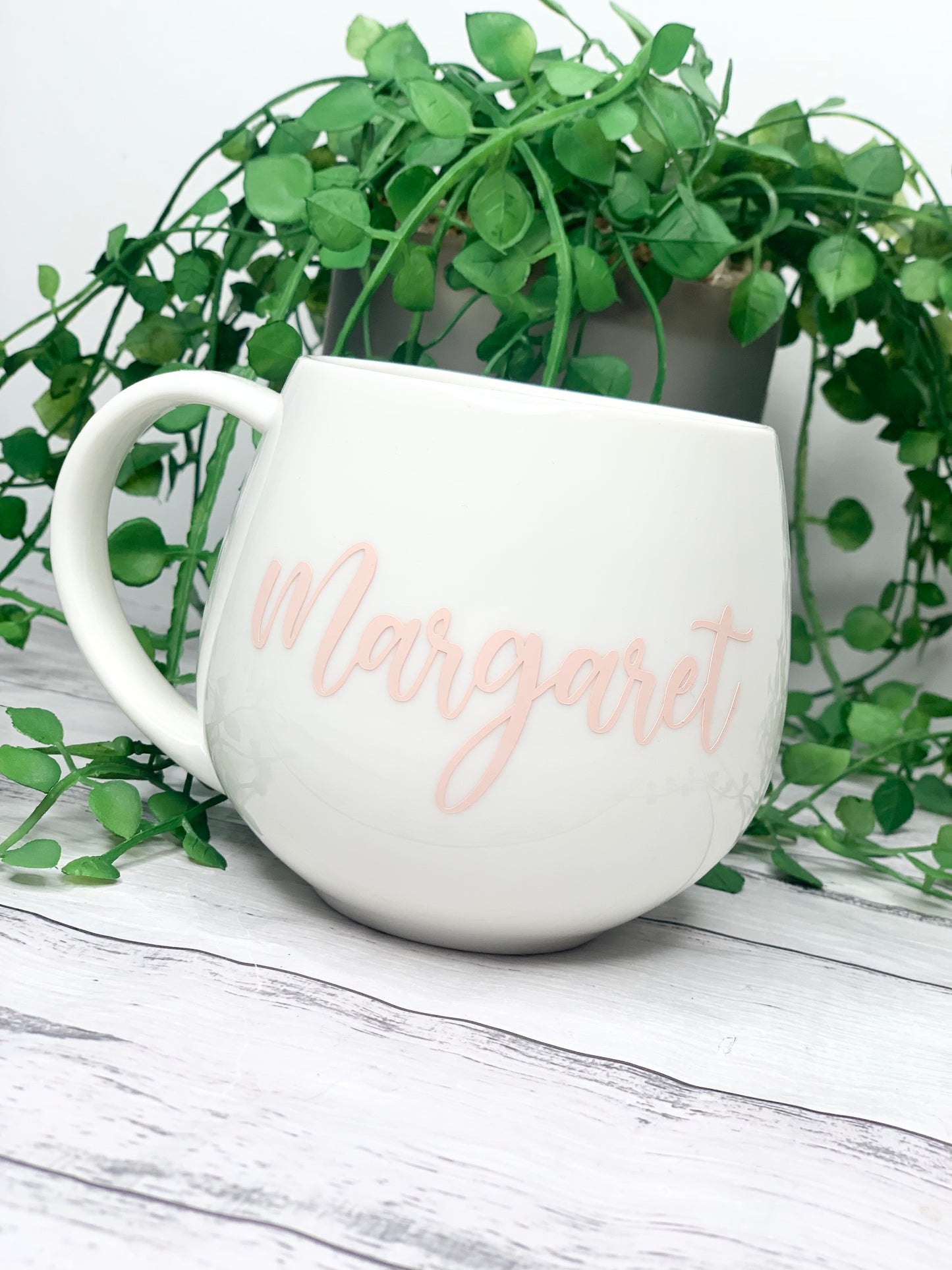 Personalised White hug mugs names 450ml Gift snug mug