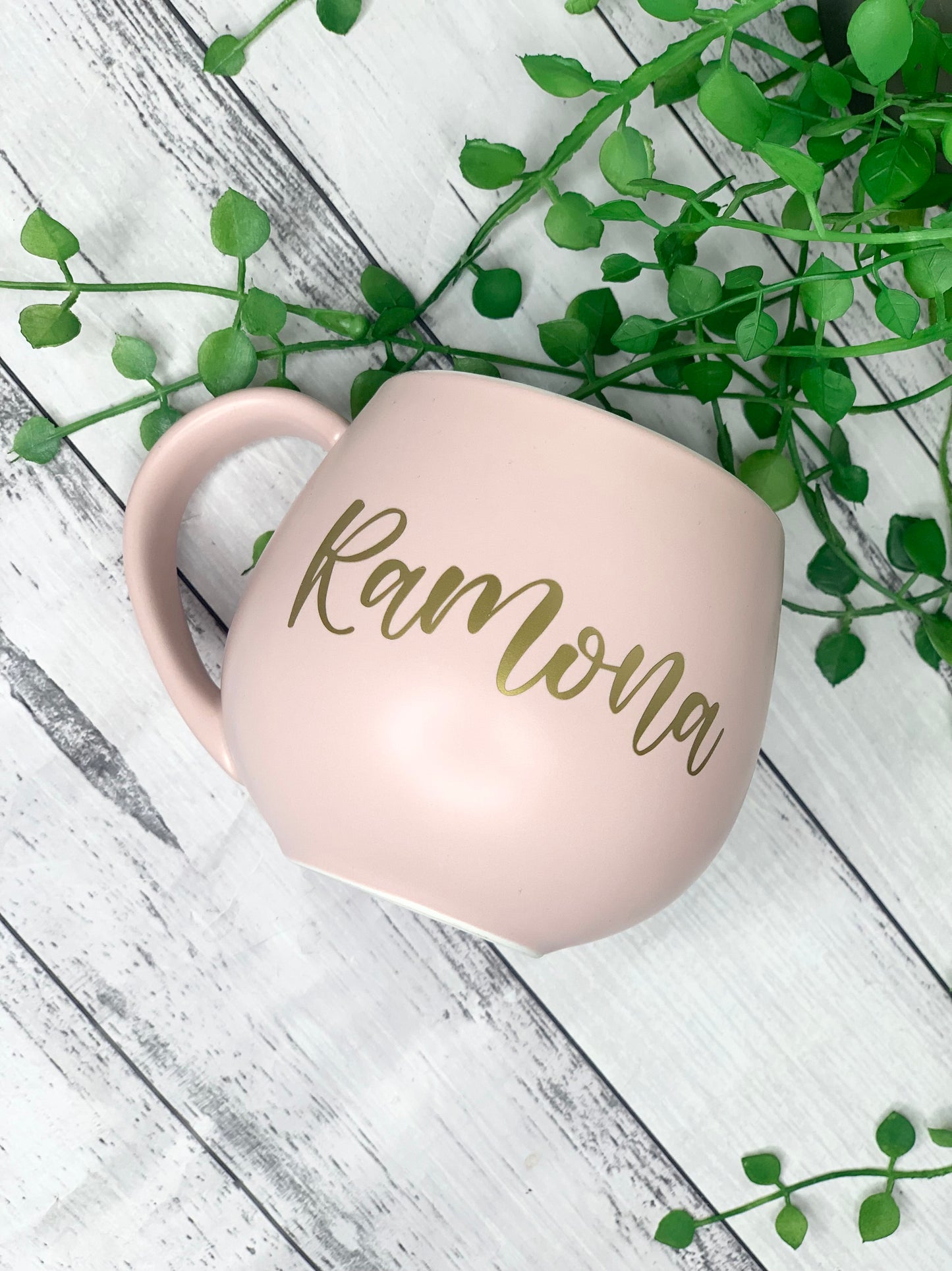 Personalised Pink hug mugs names 450ml Gift snug mug