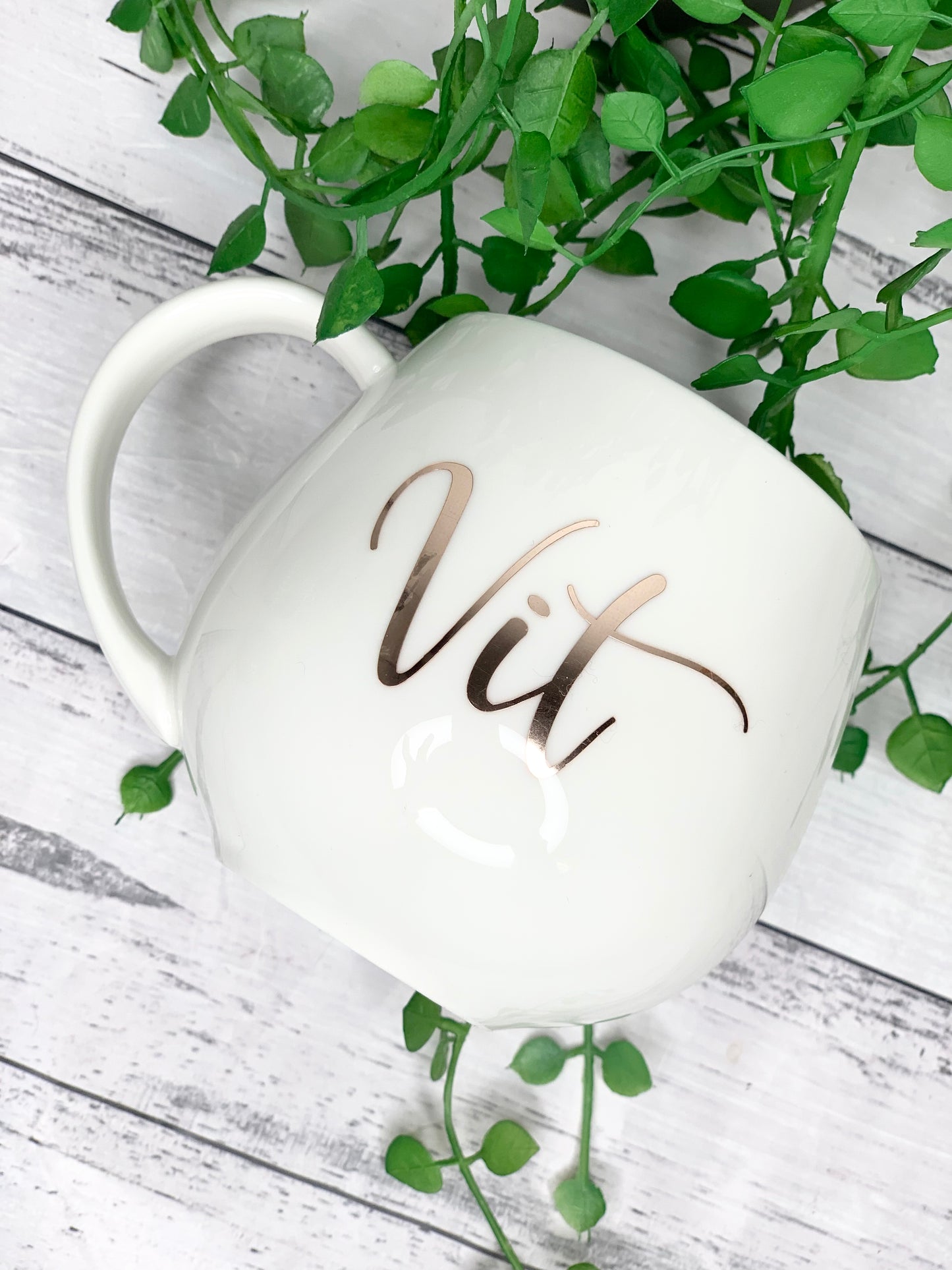 Personalised White hug mugs names 450ml Gift snug mug