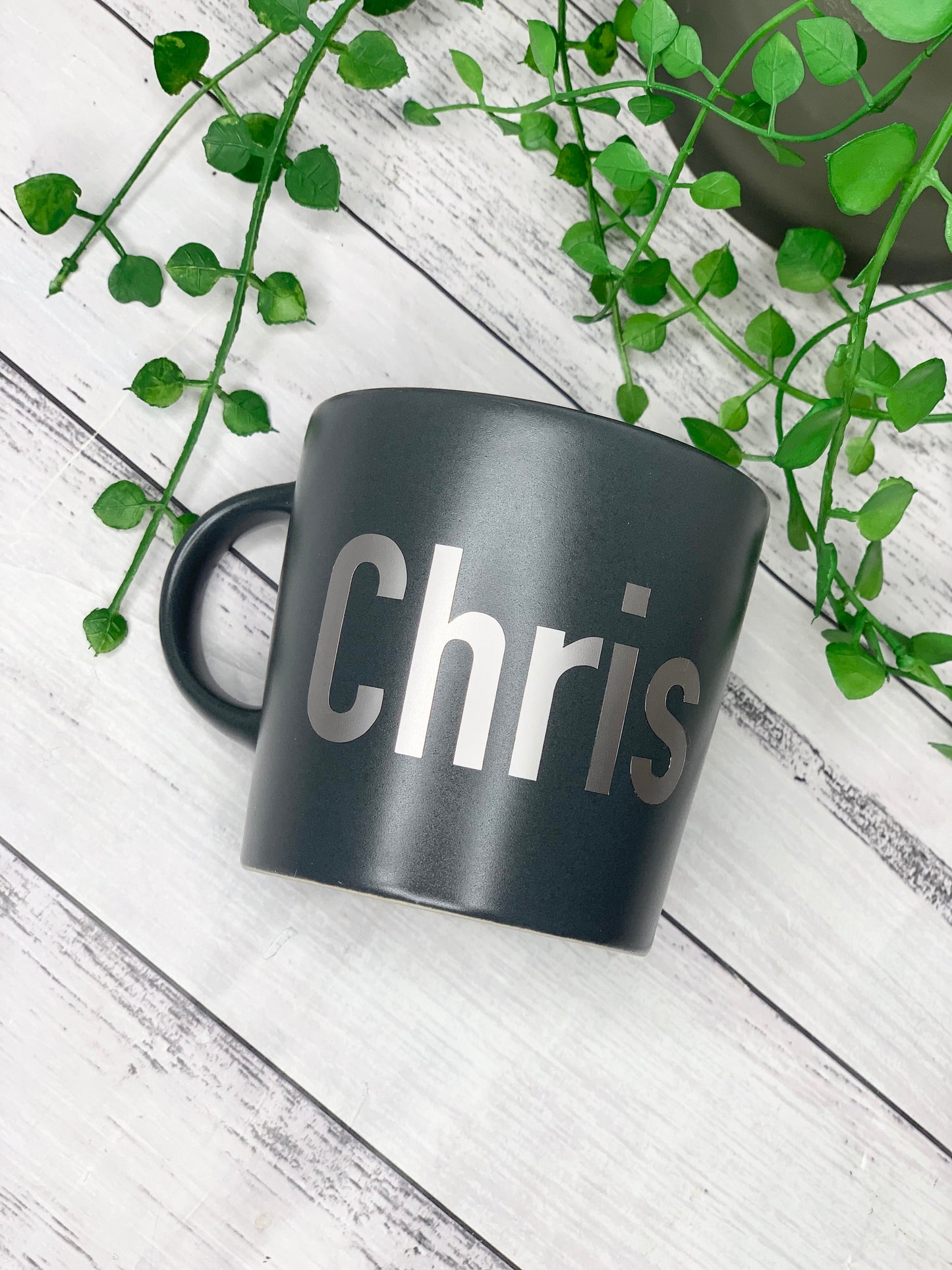 Personalised 300ml Name Mug Dark Grey