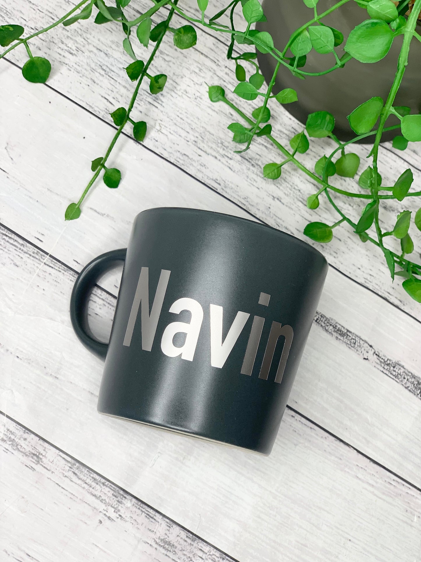Personalised 300ml Name Mug Dark Grey