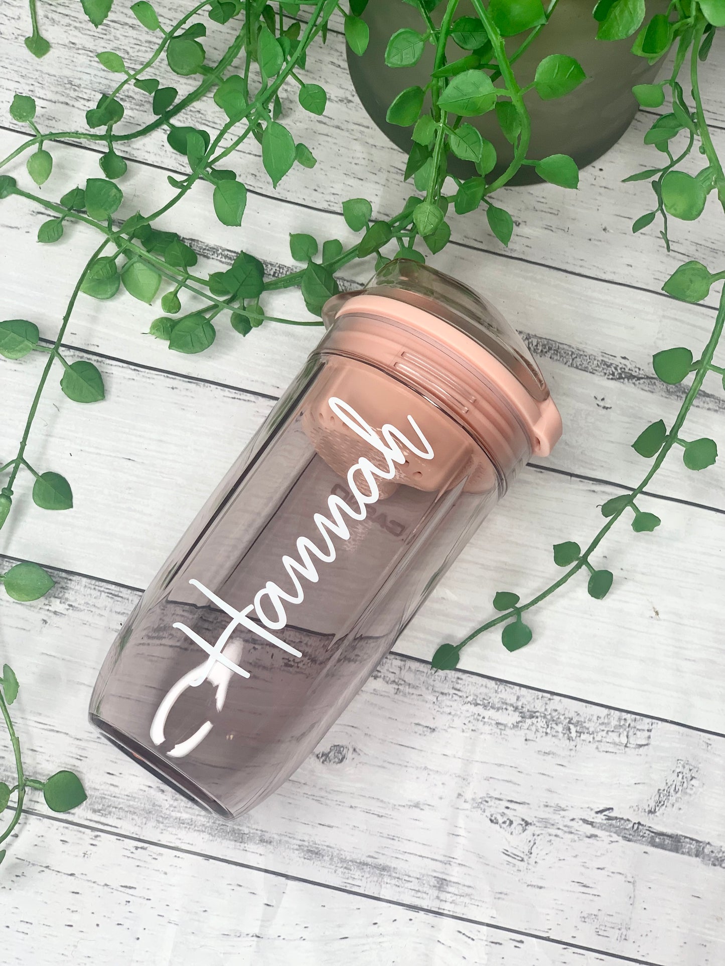 Pink 400ml Strap Shaker Bottle Protein Sport Fitness with Shaker with strainer and straps