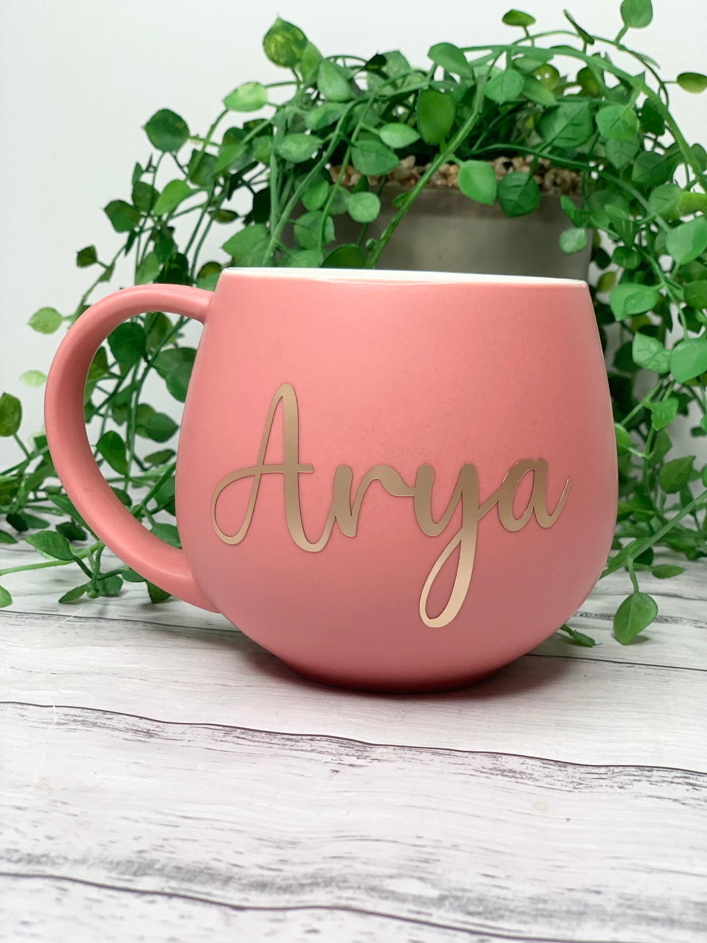 Personalised Coral hug mugs names 450ml Gift snug mug