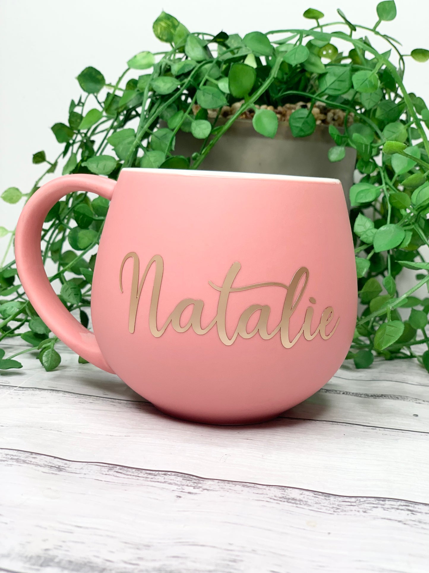 Personalised Coral hug mugs names 450ml Gift snug mug