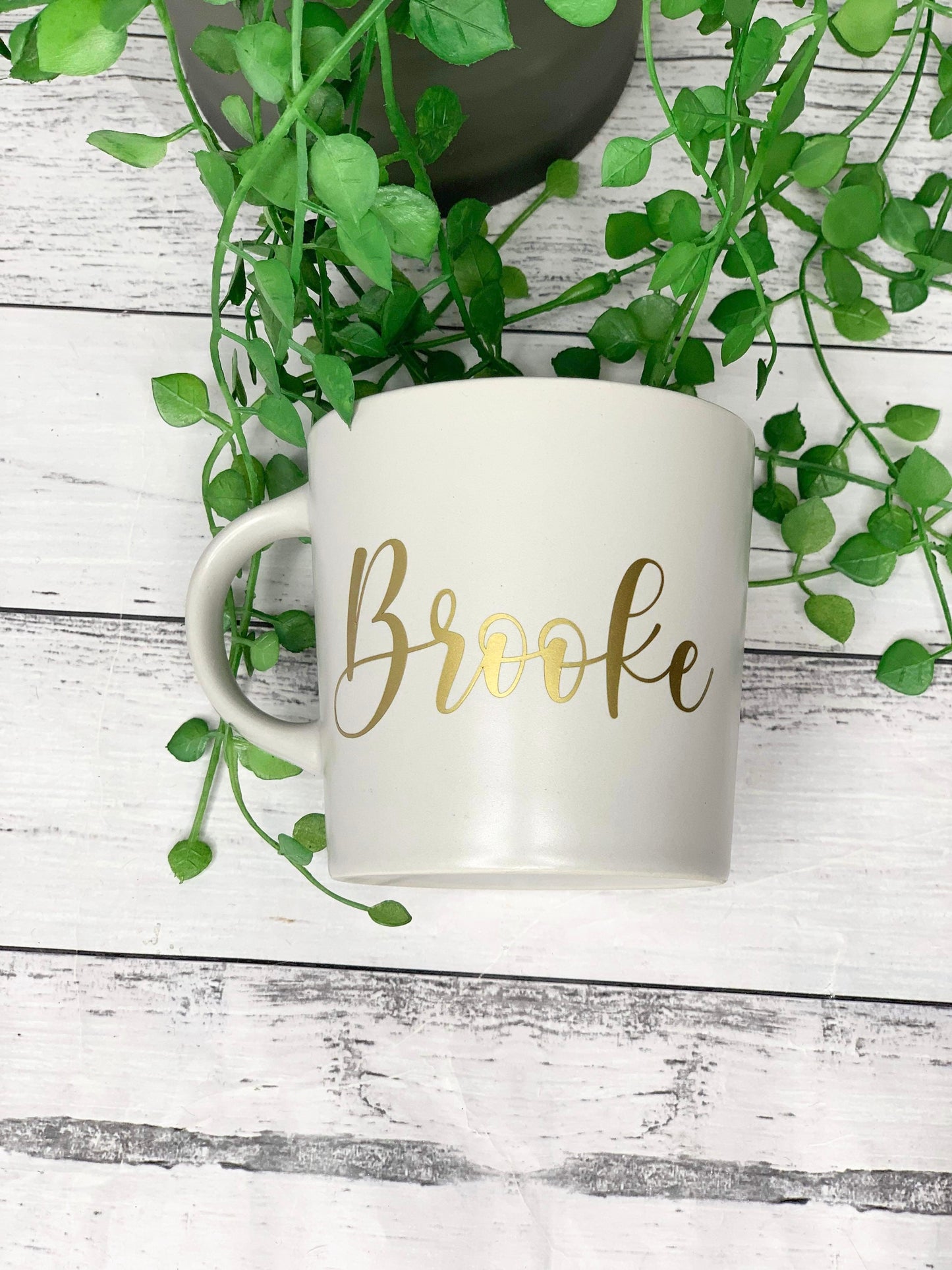 Personalised 300ml Name Mug Light grey