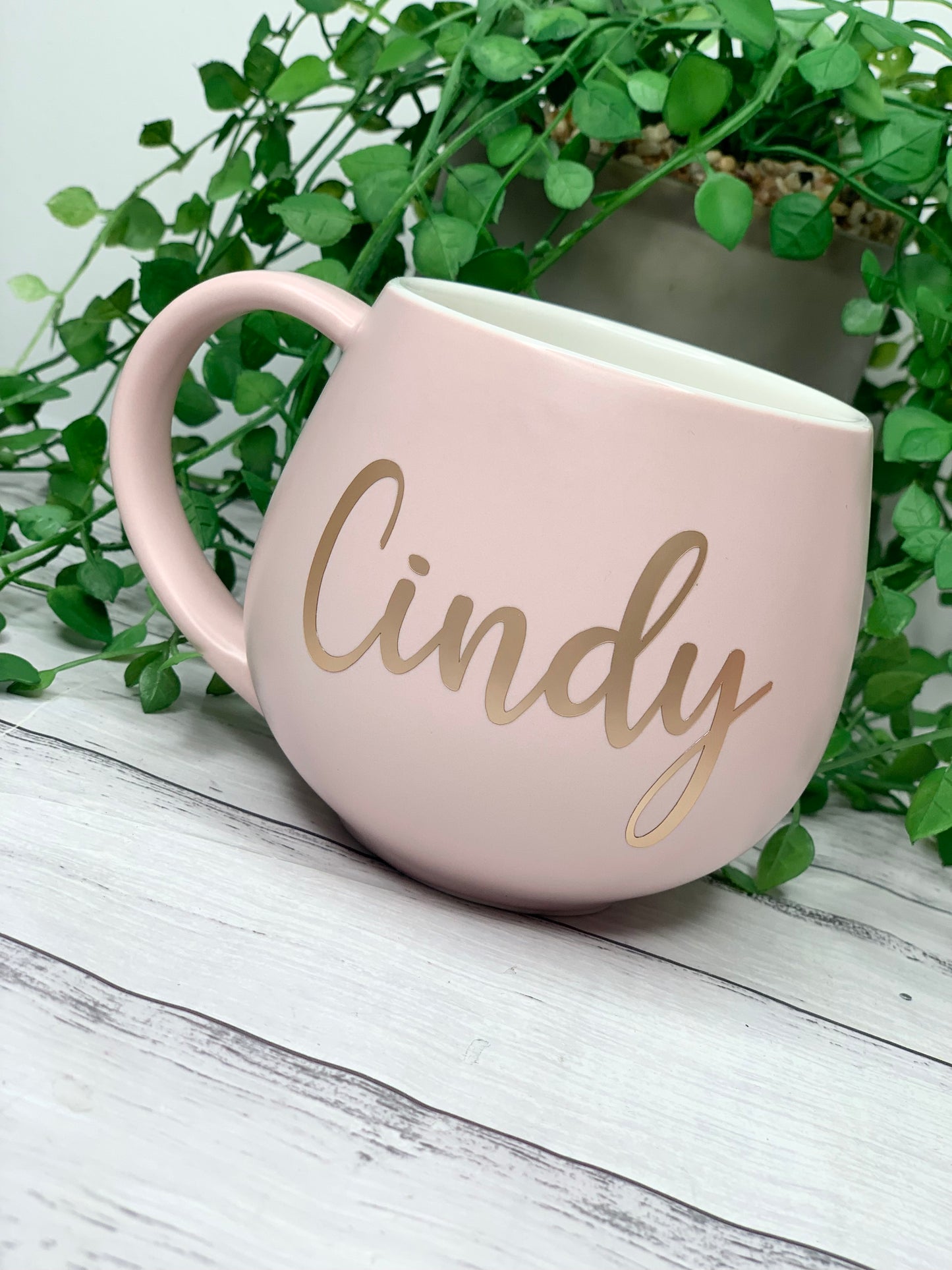 Personalised Pink hug mugs names 450ml Gift snug mug