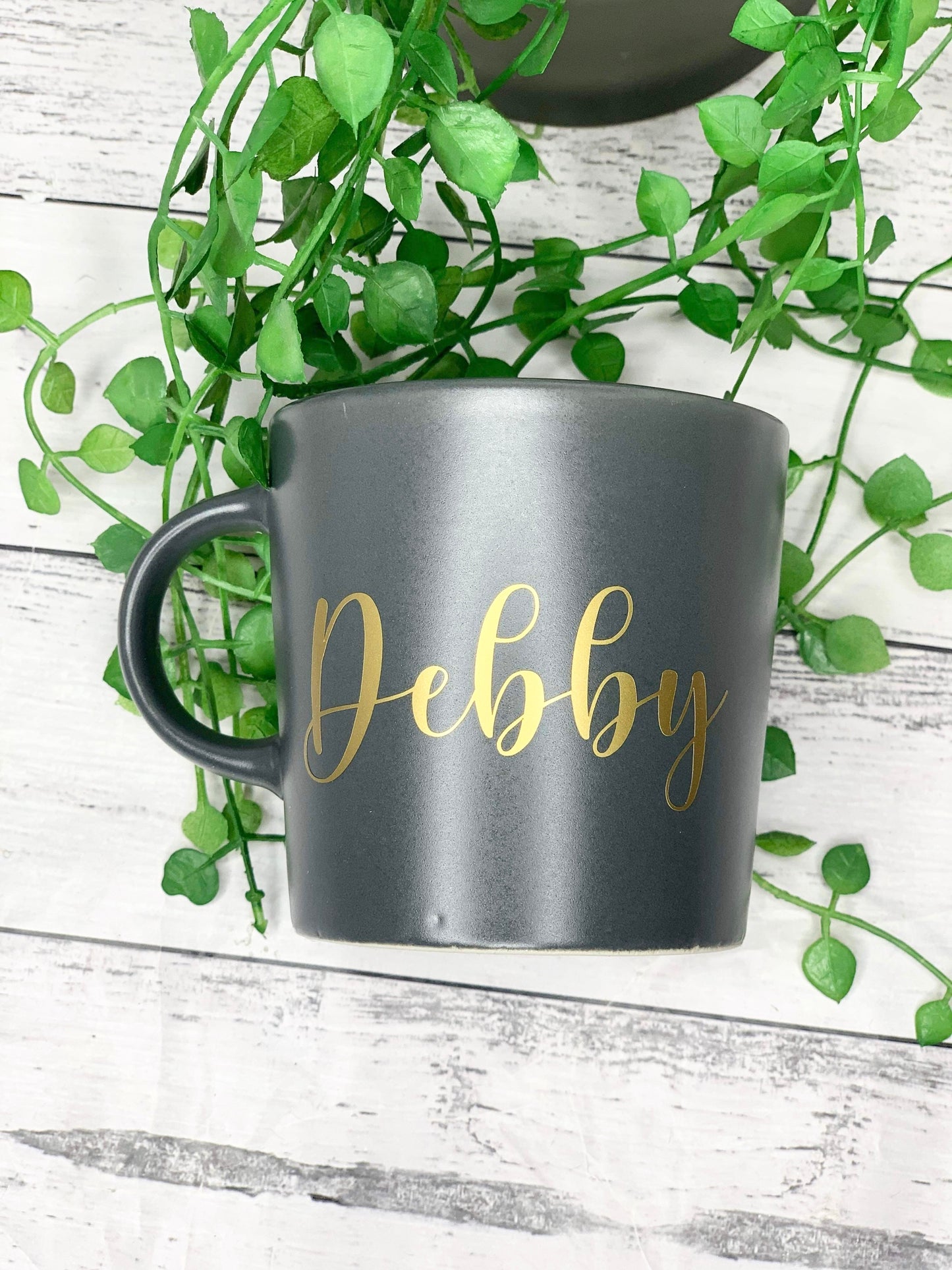 Personalised 300ml Name Mug Dark Grey
