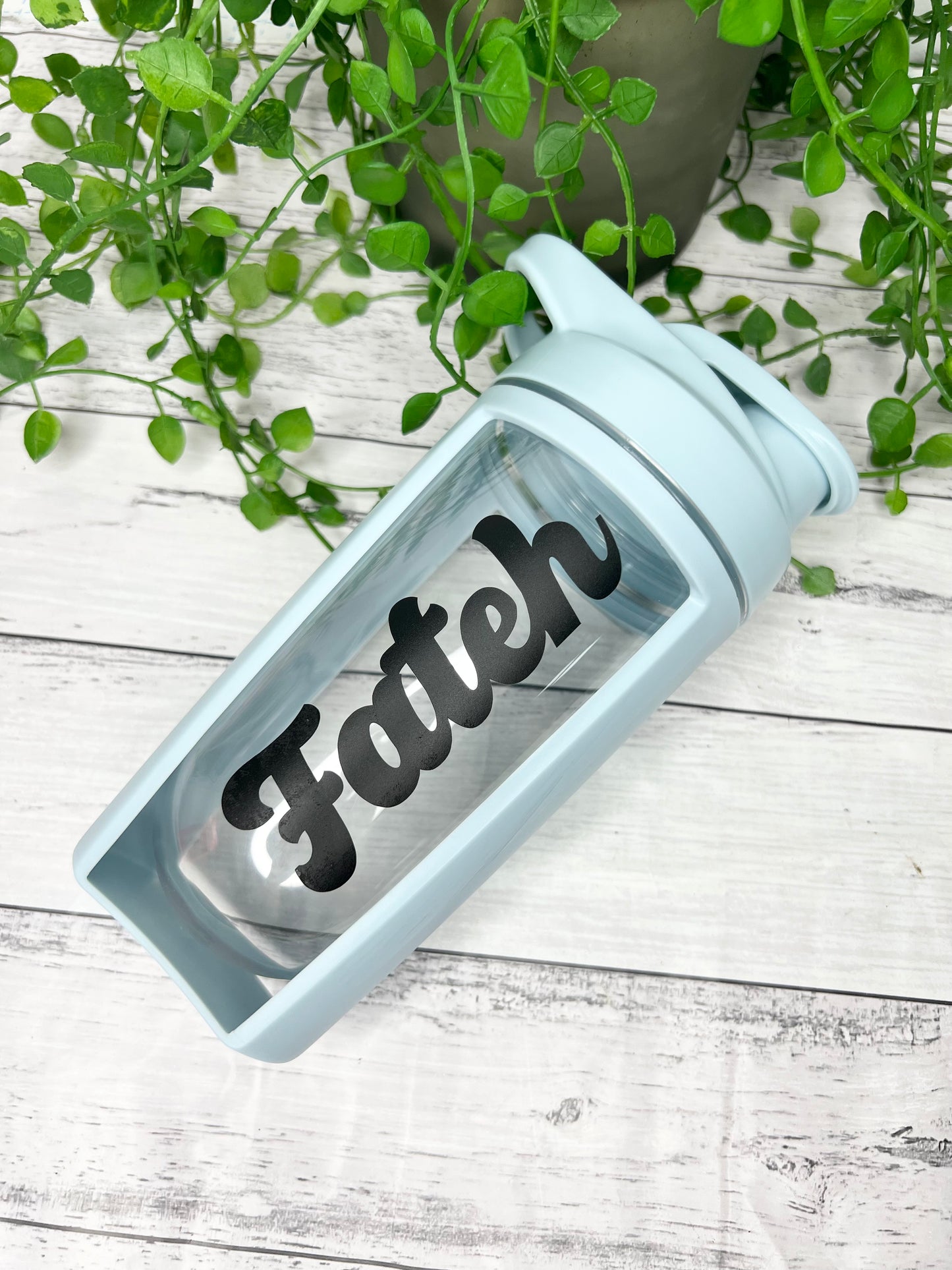 Personalised Blue 600ml Shaker Bottle Protein Sport Fitness with Shaker