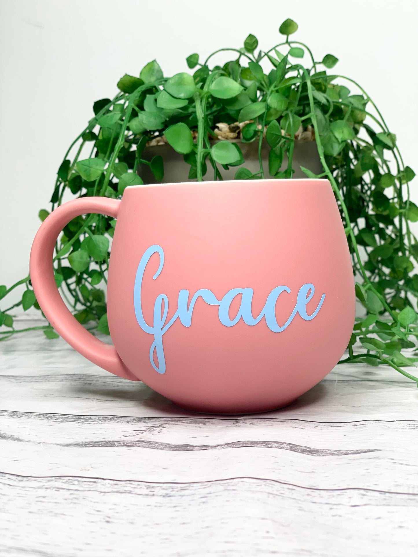 Personalised Coral hug mugs names 450ml Gift snug mug