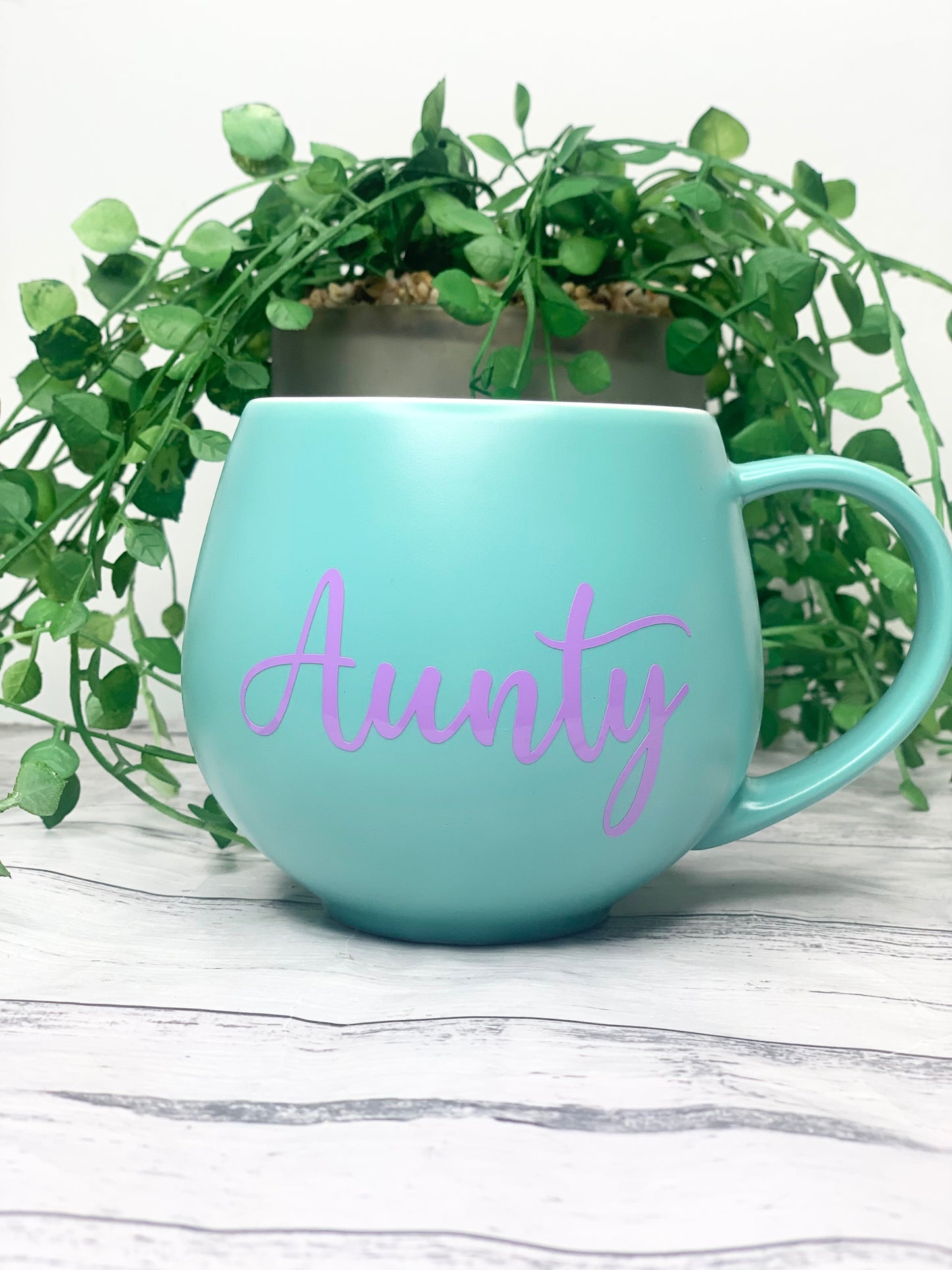 Personalised Aqua hug mugs names 450ml Gift snug mug