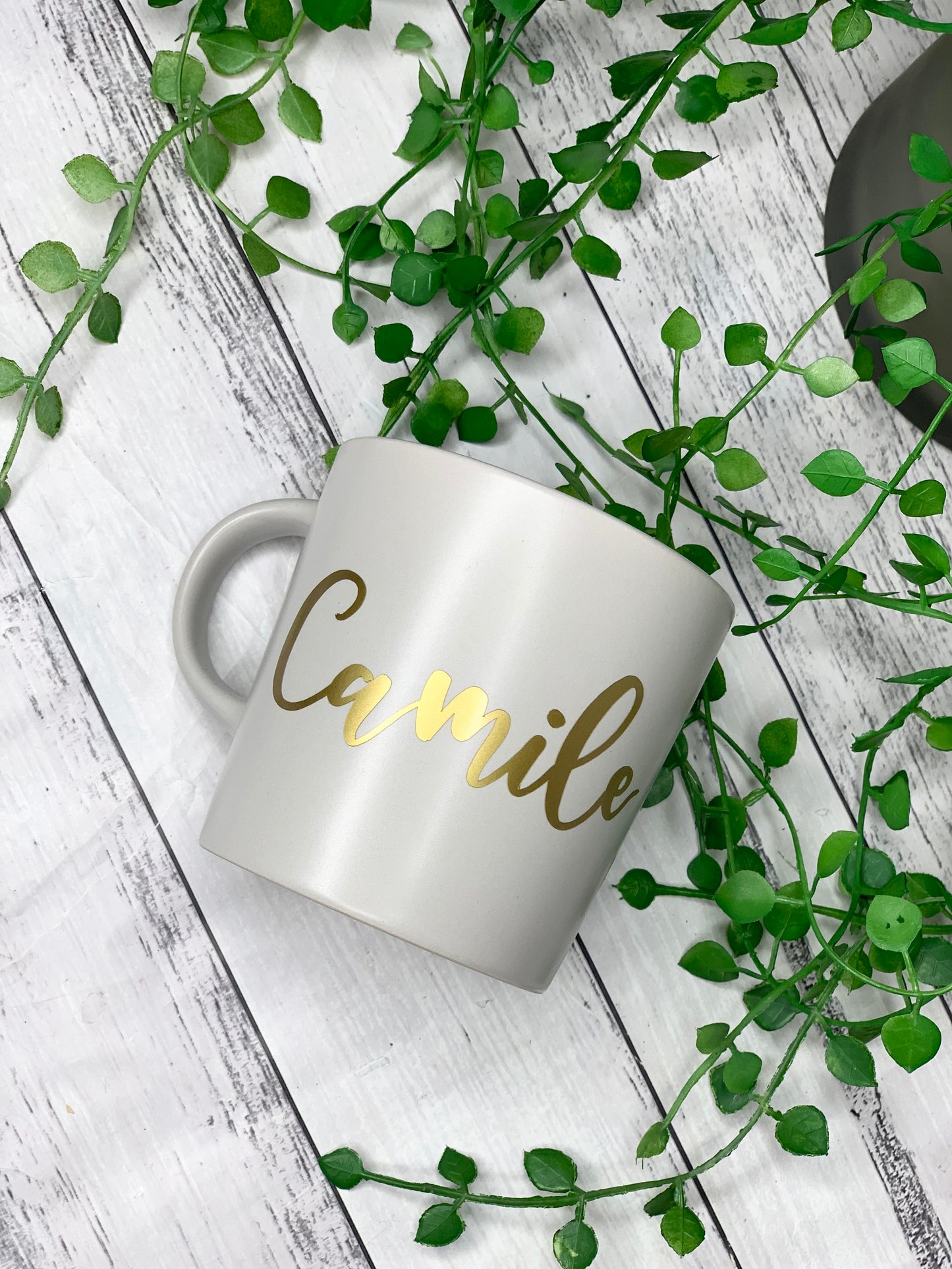 Personalised 300ml Name Mug Light grey