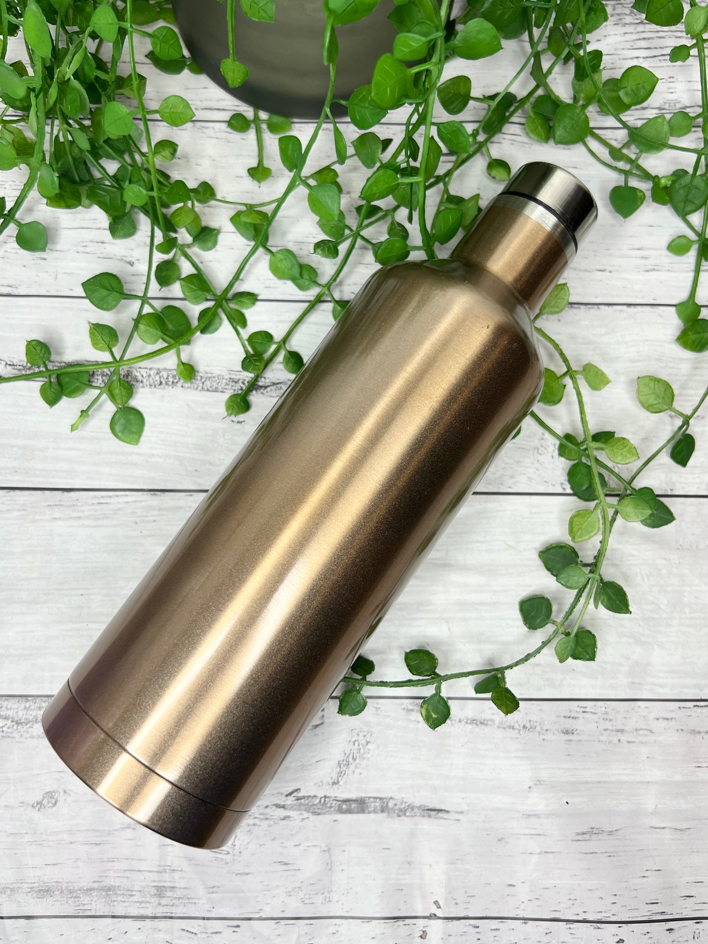 Gold Insulated Vacuum Stainless Steel 502ml Wine Tumbler