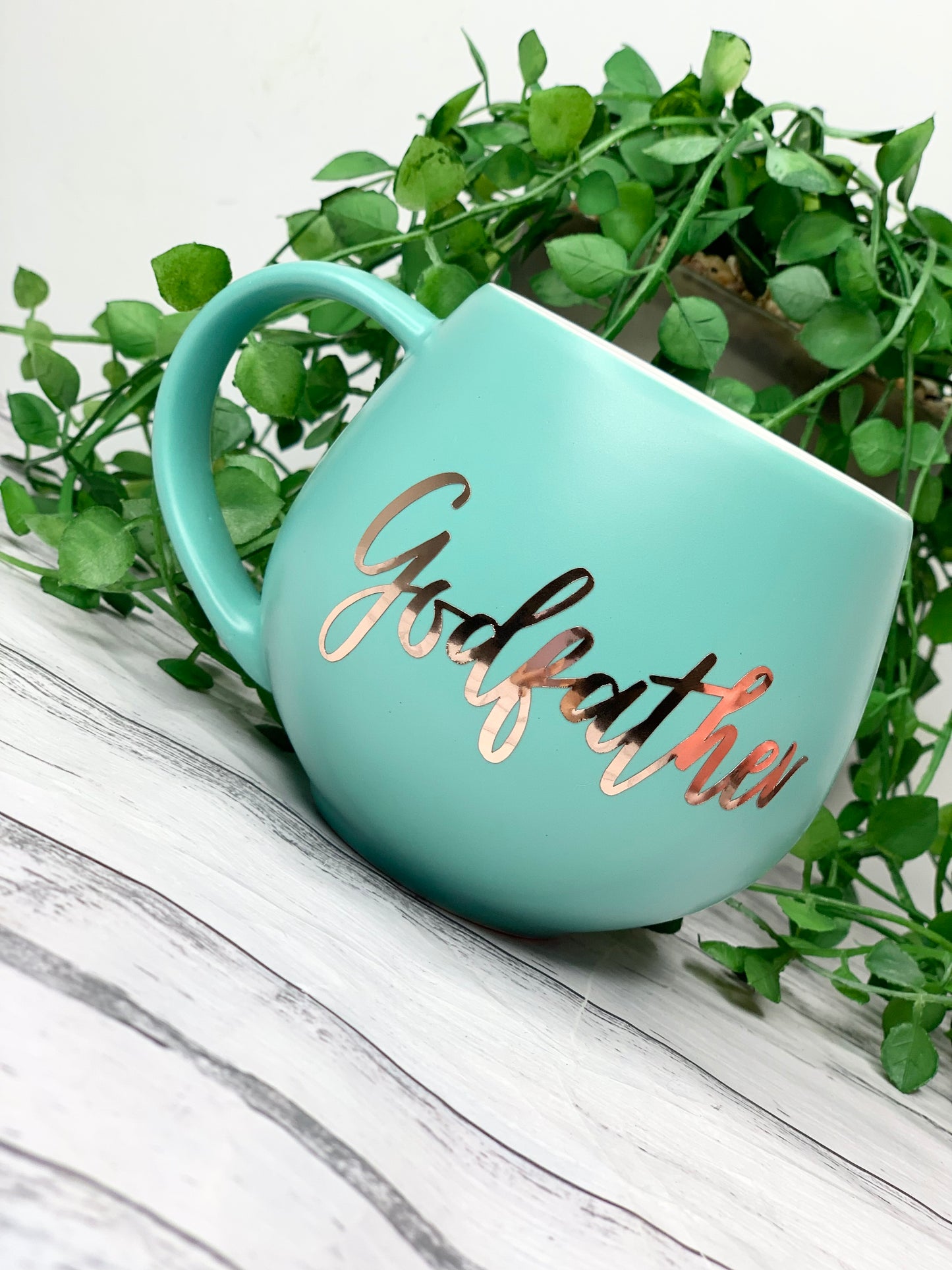 Personalised Aqua hug mugs names 450ml Gift snug mug