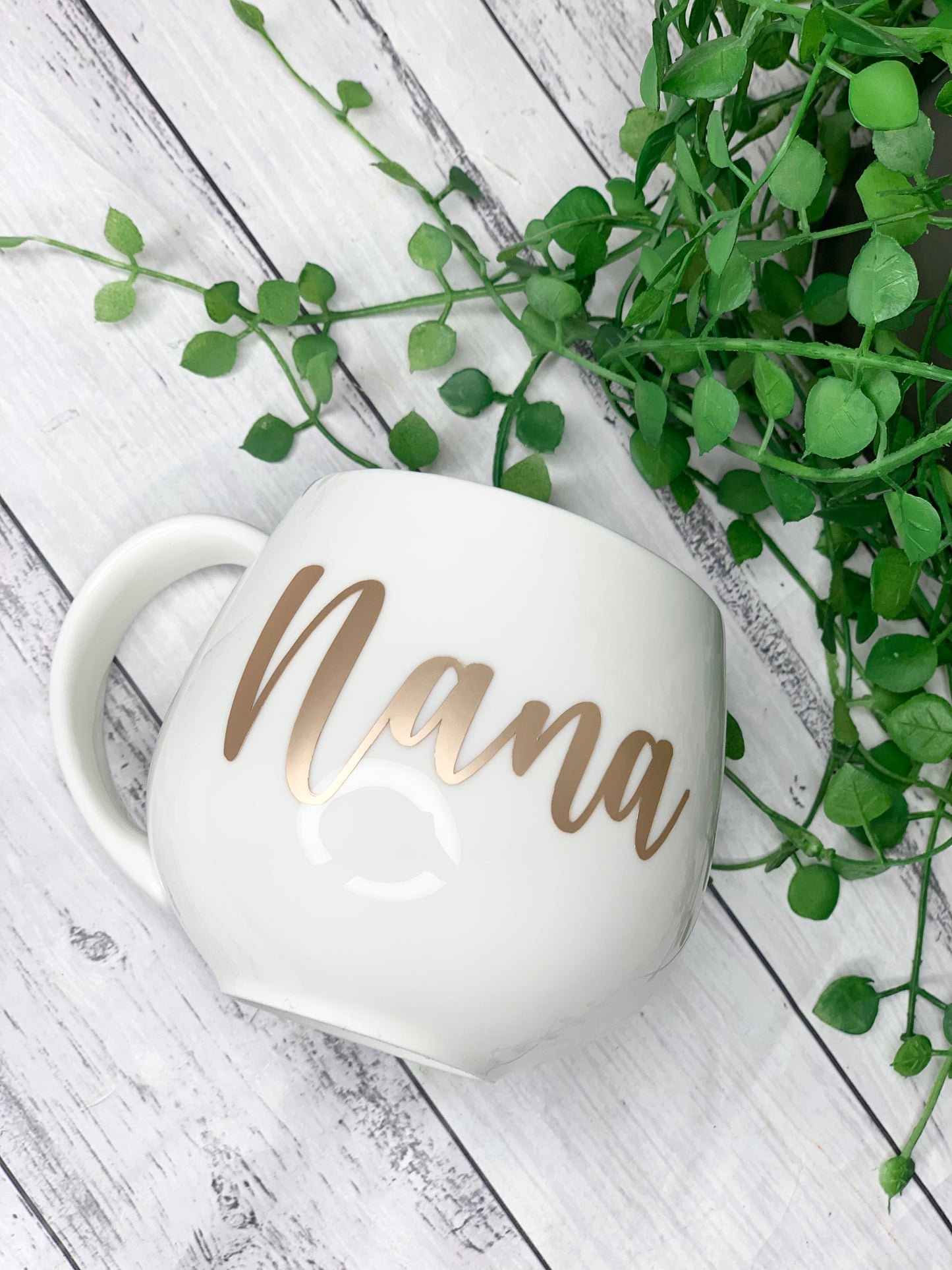 Personalised White hug mugs names 450ml Gift snug mug
