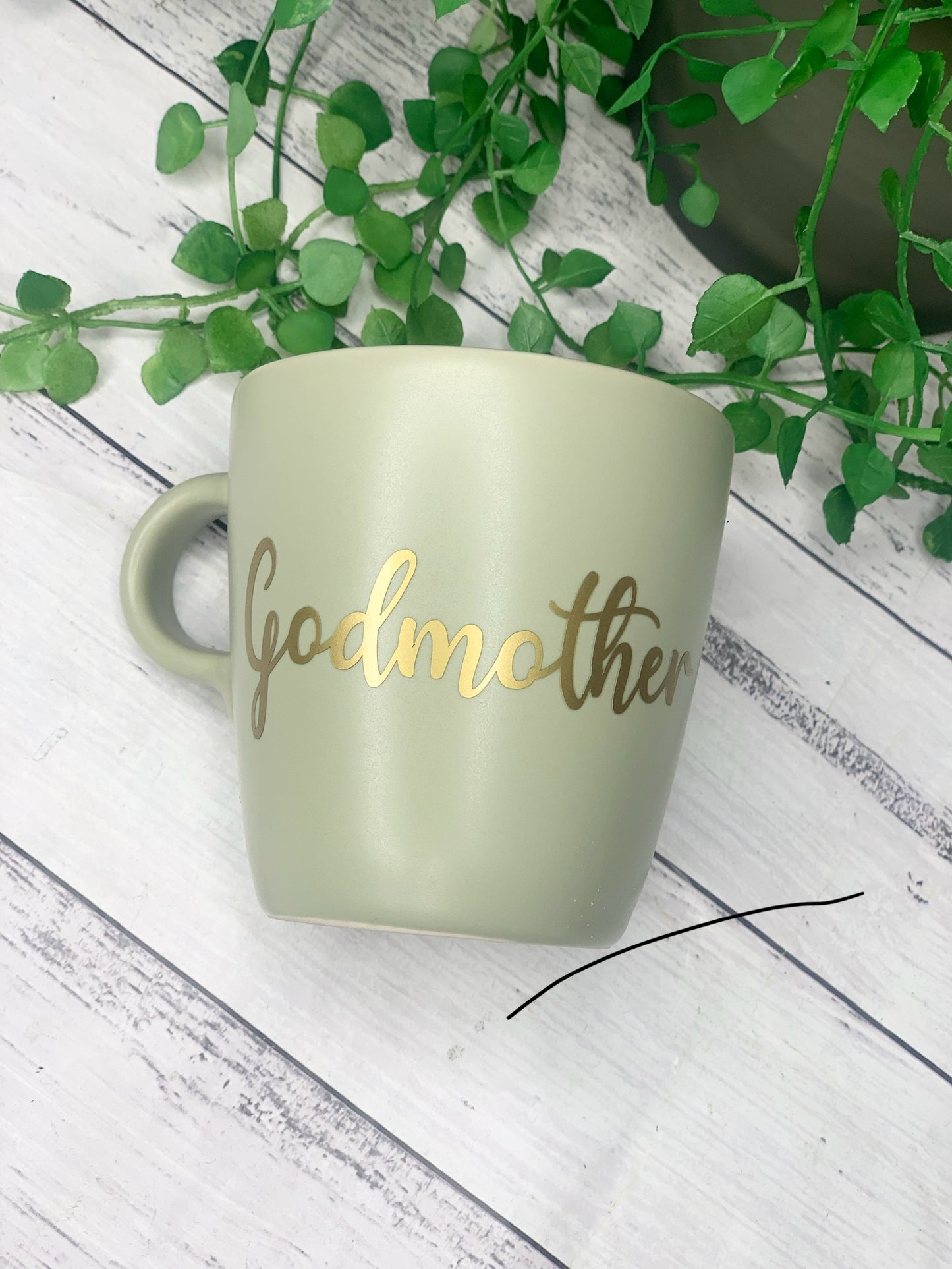 Personalised 370ml Name Mug Green