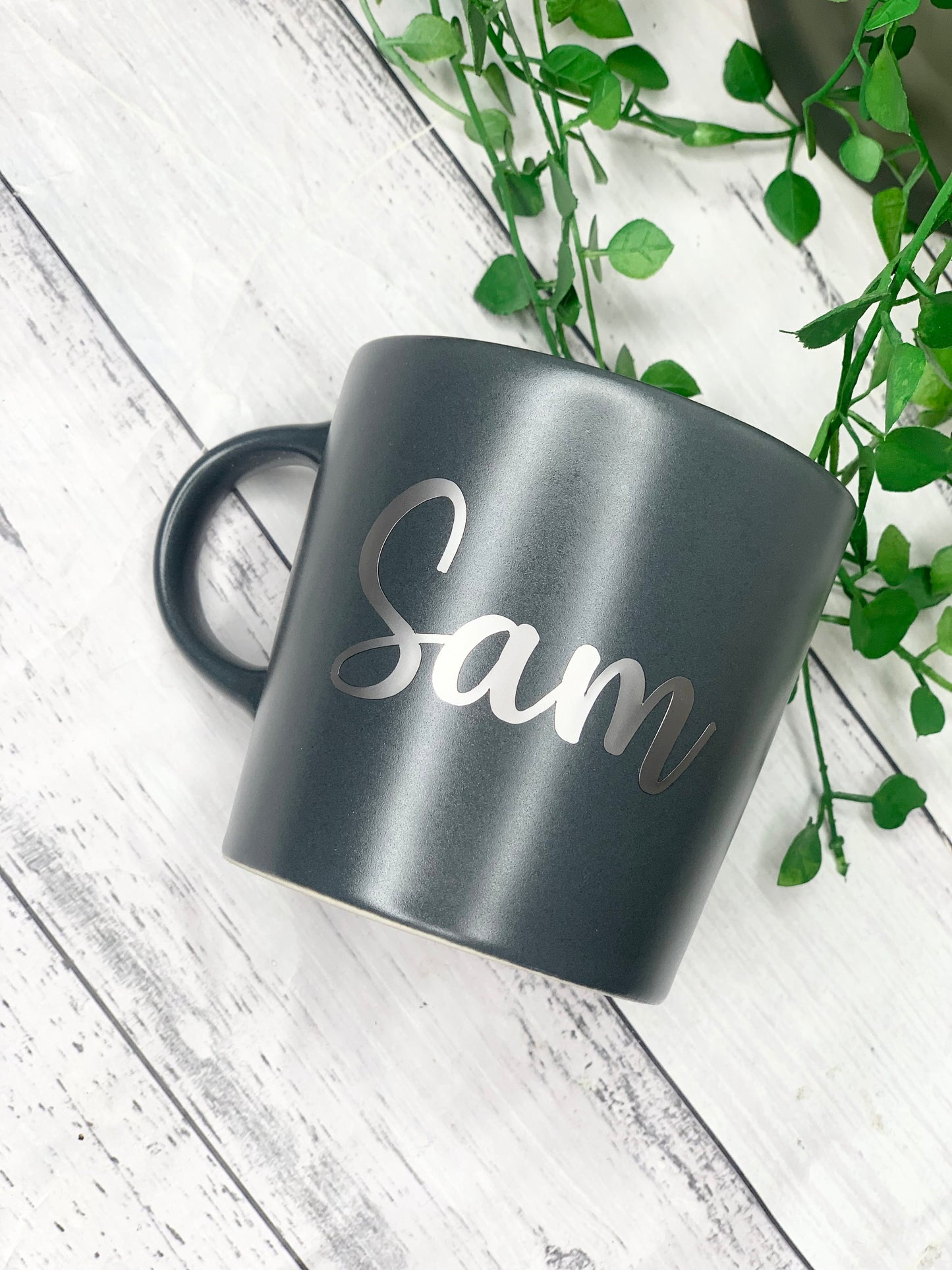 Personalised 300ml Name Mug Dark Grey