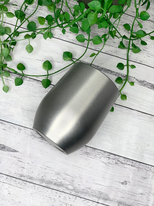 Silver Insulated Vacuum Stainless Steel 350ml Wine Tumbler