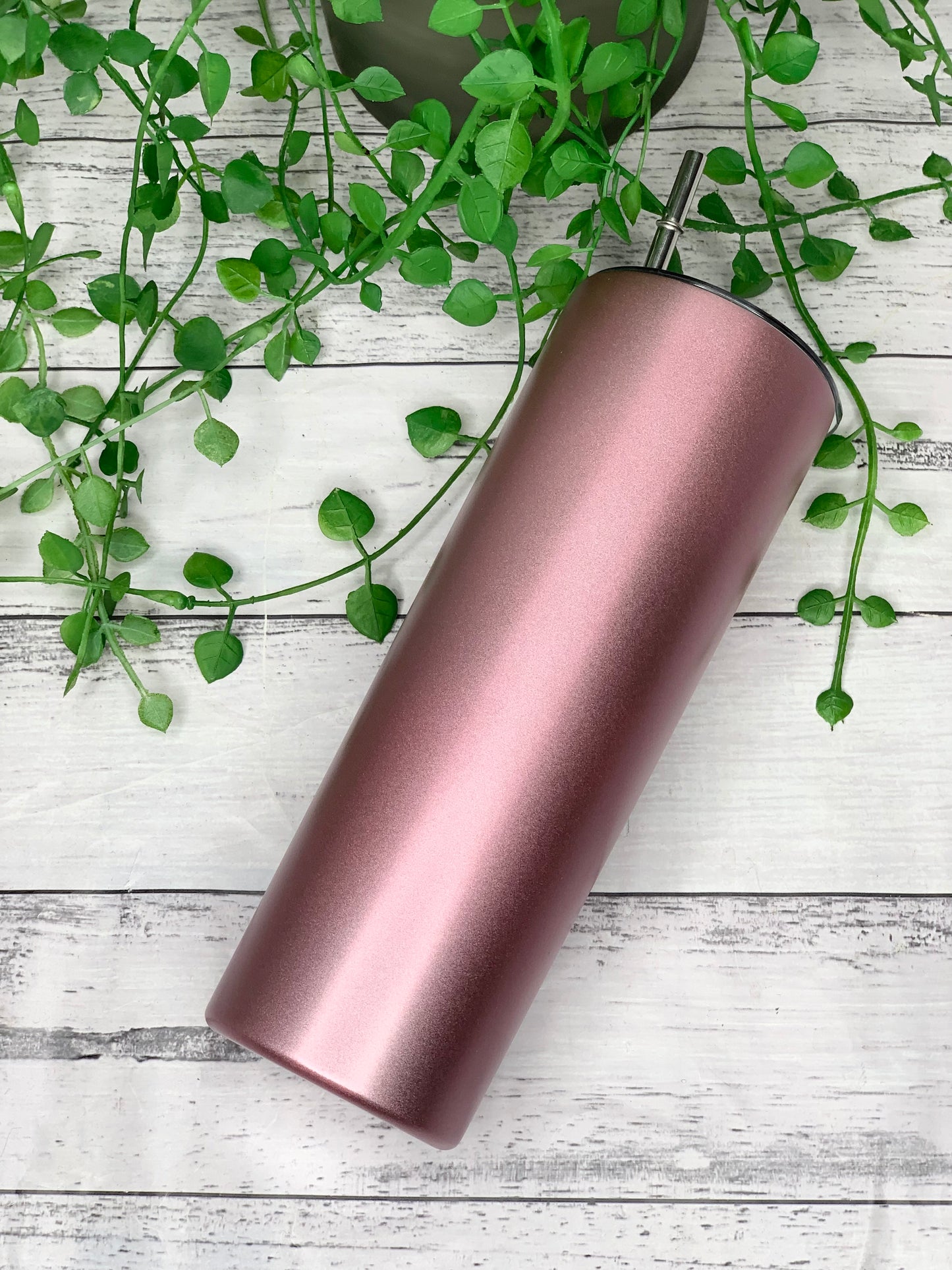 Rose gold Tumbler 600ml Stainless Steel Insulated Tumbler drink bottle With Stainless steel straw