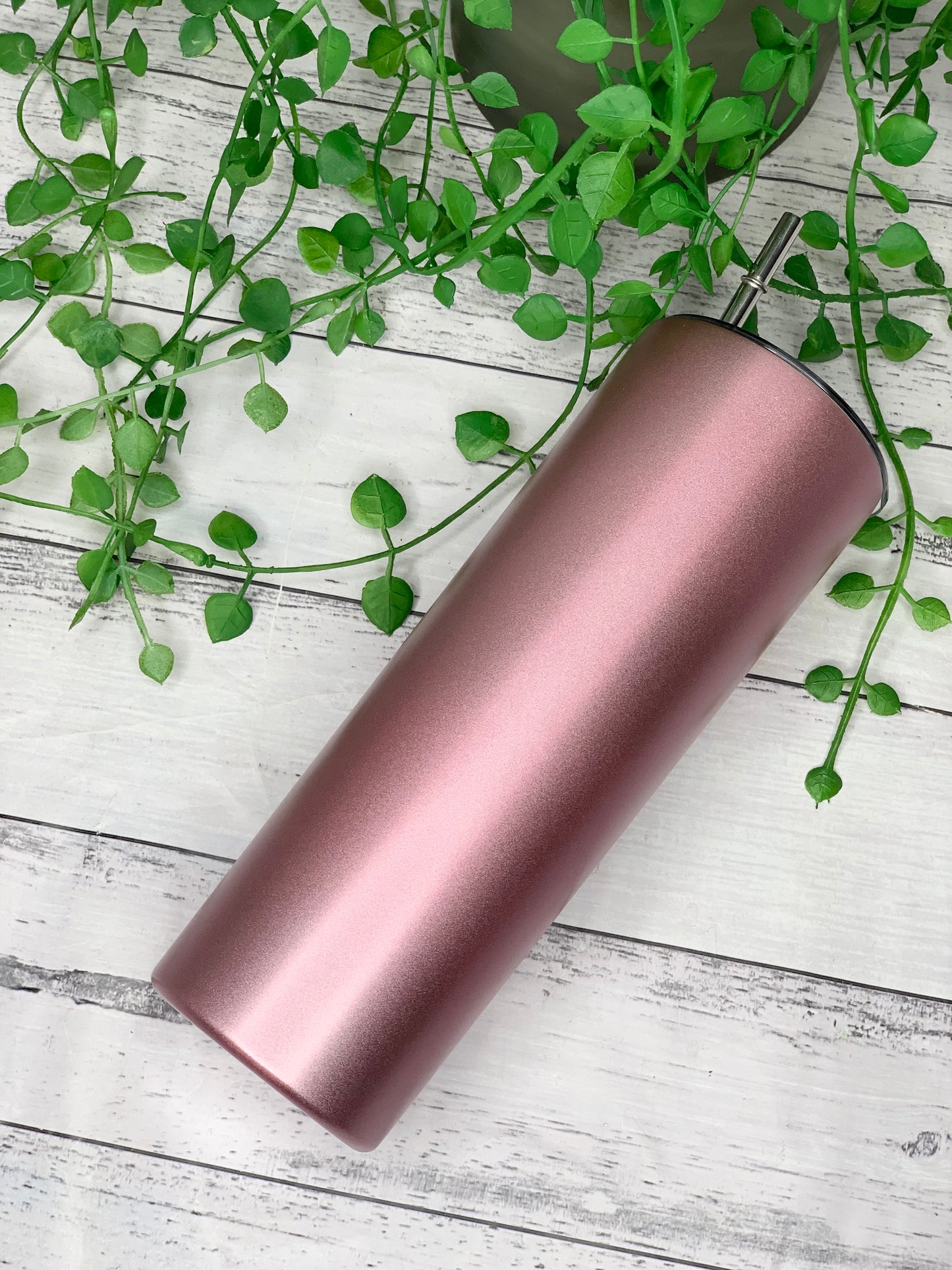 Rose gold Tumbler 600ml Stainless Steel Insulated Tumbler drink bottle With Stainless steel straw