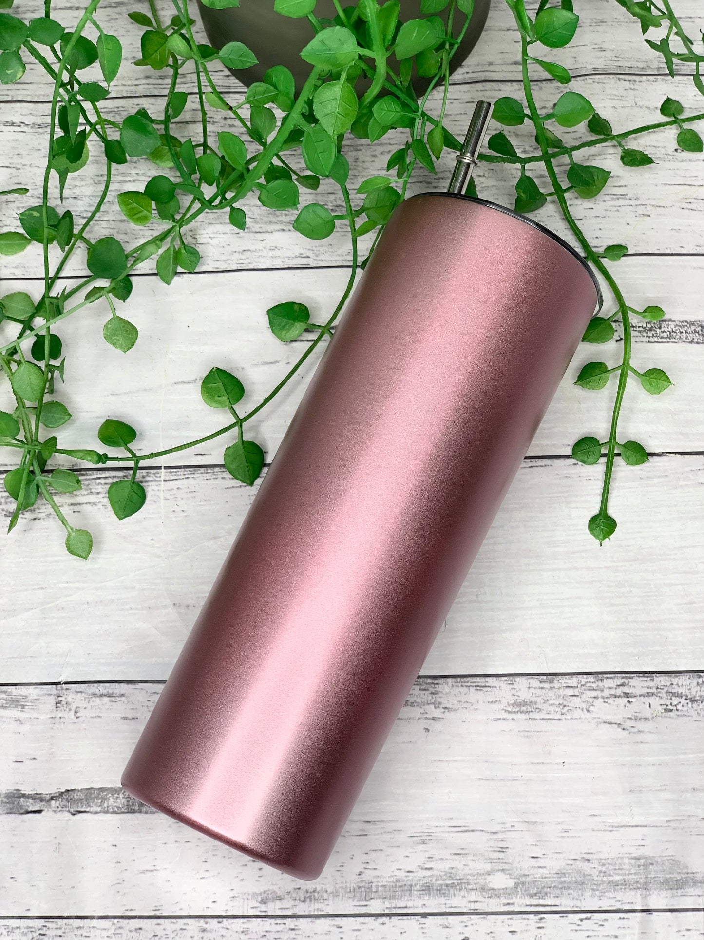 Rose gold Tumbler 600ml Stainless Steel Insulated Tumbler drink bottle With Stainless steel straw