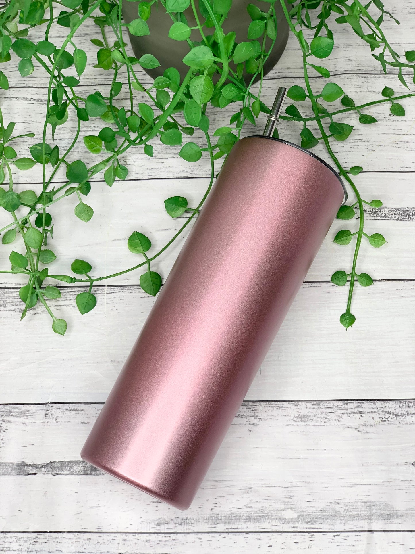Rose gold Tumbler 600ml Stainless Steel Insulated Tumbler drink bottle With Stainless steel straw