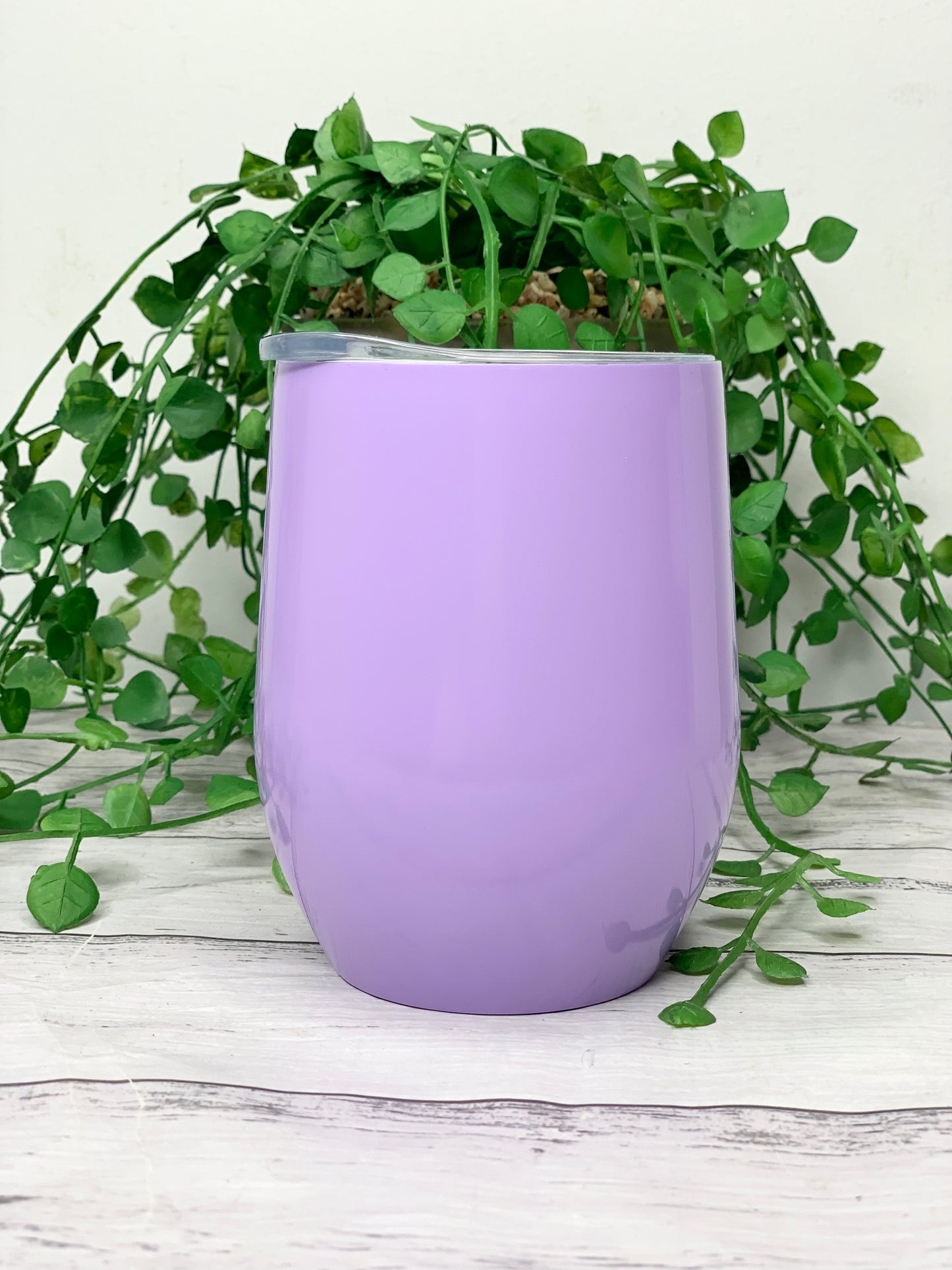 Personalised Purple Insulated Vacuum Stainless Steel 350ml Wine Tumbler