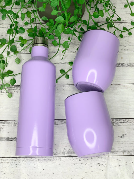 Tumbler Wine Gift set/Stainless steel Insulated tumbler drink bottle set Purple