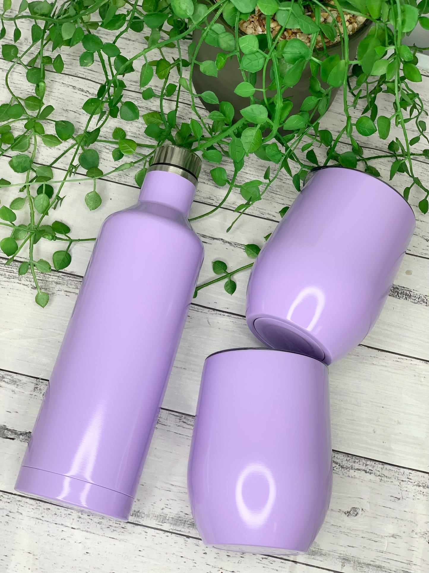 Tumbler Wine Gift set/Stainless steel Insulated tumbler drink bottle set Purple