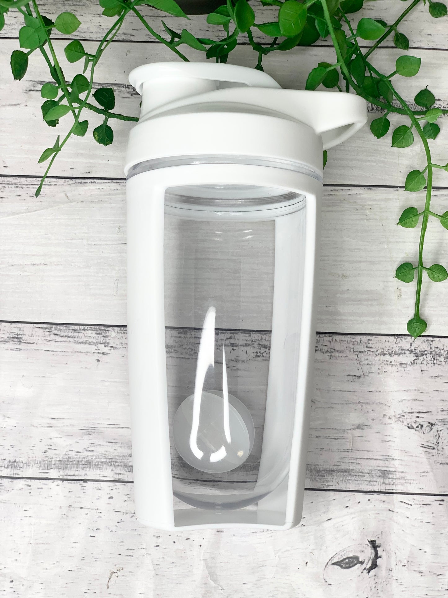 White 600ml Shaker Bottle Protein Sport Fitness with Shaker
