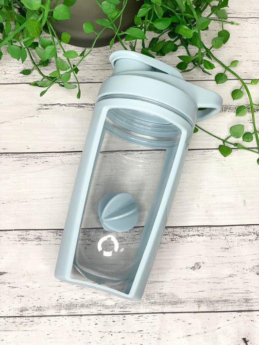 Blue 600ml Shaker Bottle Protein Sport Fitness with Shaker