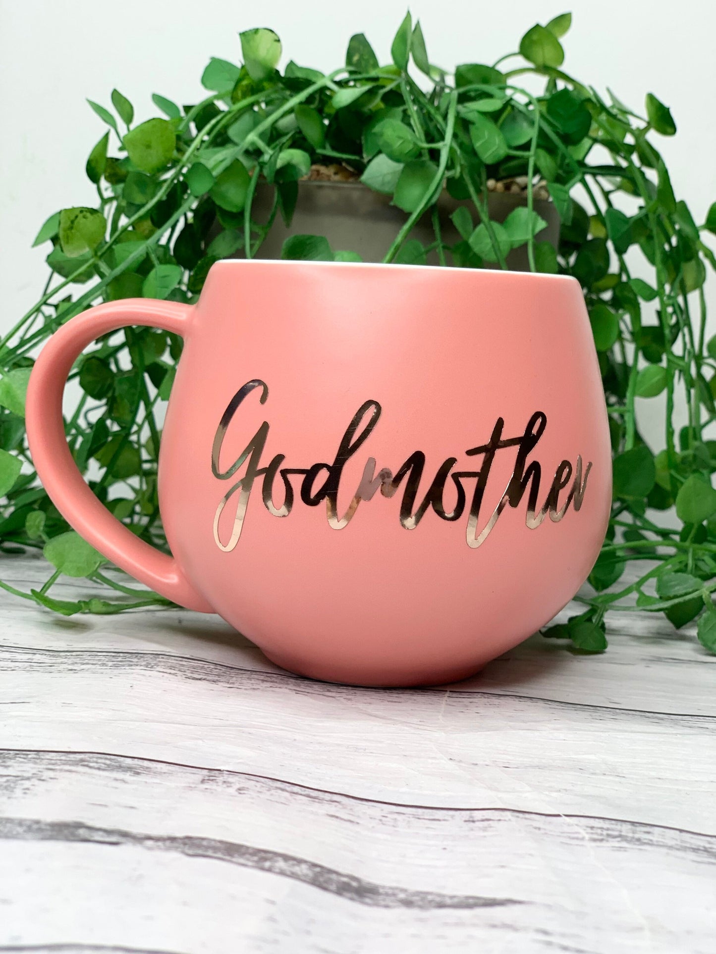 Godmother and Godfather Coral and Navy Hug mug set 450ml