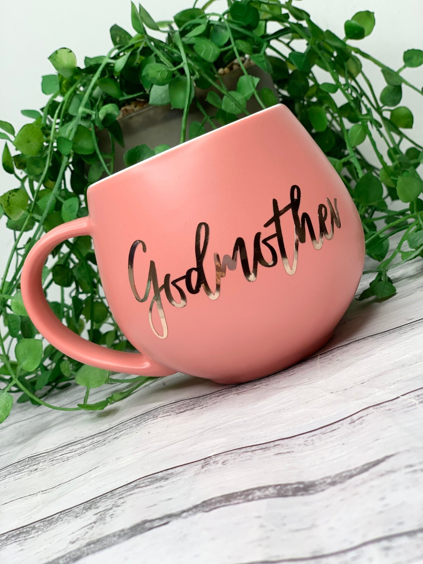 Godmother and Godfather Coral and Navy Hug mug set 450ml