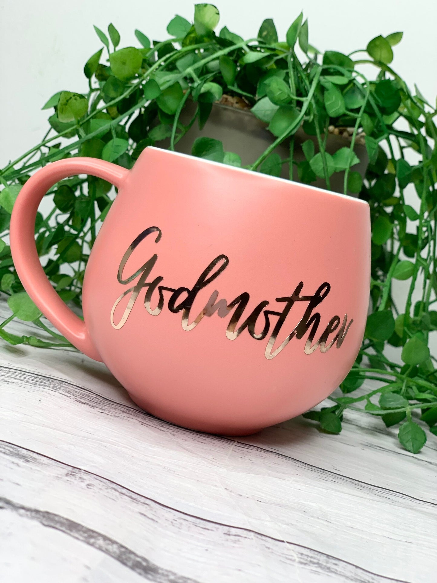 Godmother and Godfather Coral and Navy Hug mug set 450ml