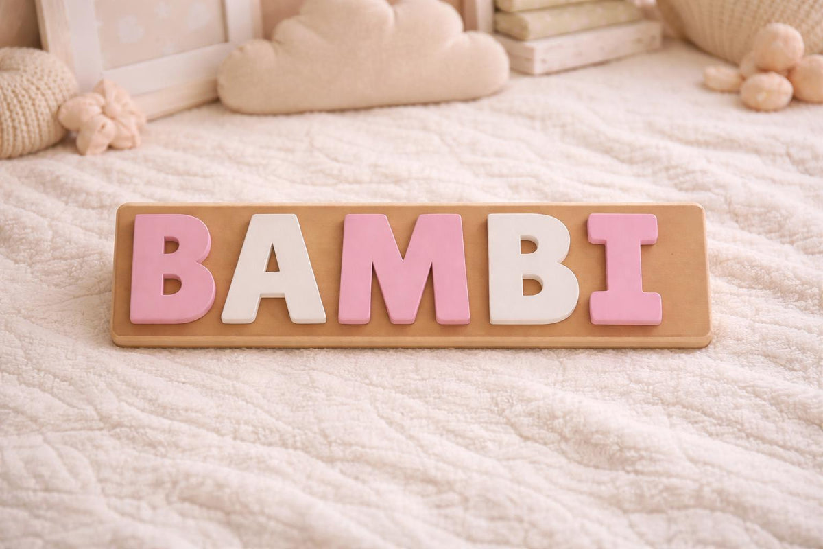Personalised Name Puzzle | Custom Kids Name Puzzle | Montessori Learning Toy | 3D Printed Baby Name Nursery Gift | Toddler Educational