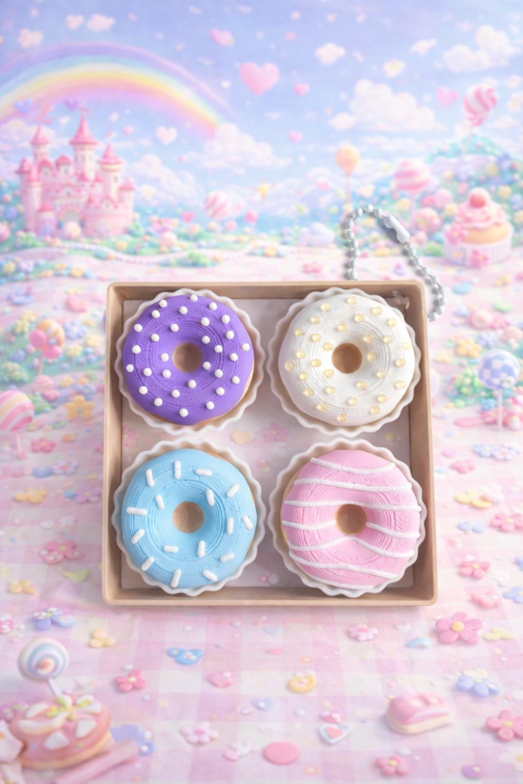 Cute Donut Fidget Toy – 3D Printed | Kawaii Desk Toy | Clicky Stress Relief