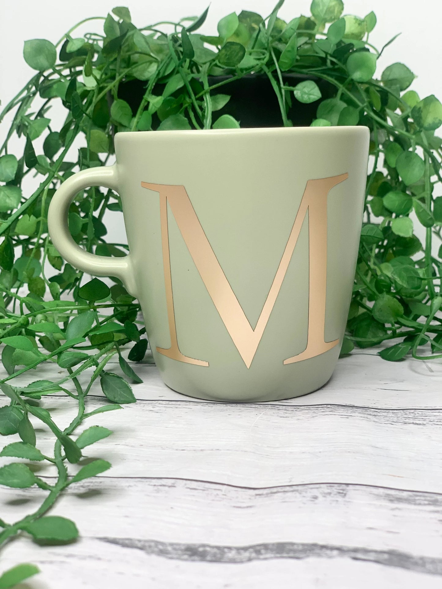 Personalised initial Mug 370ml Green